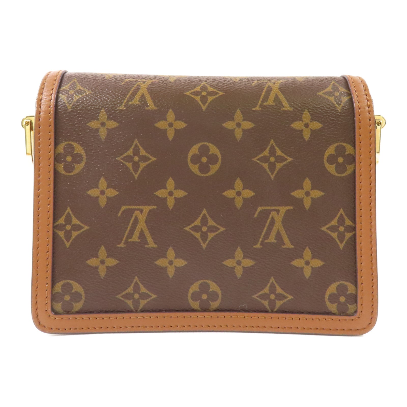 LOUIS VUITTON LV GHW Mini Dauphine Shoulder Bag M44580 Monogram Reverse Brown