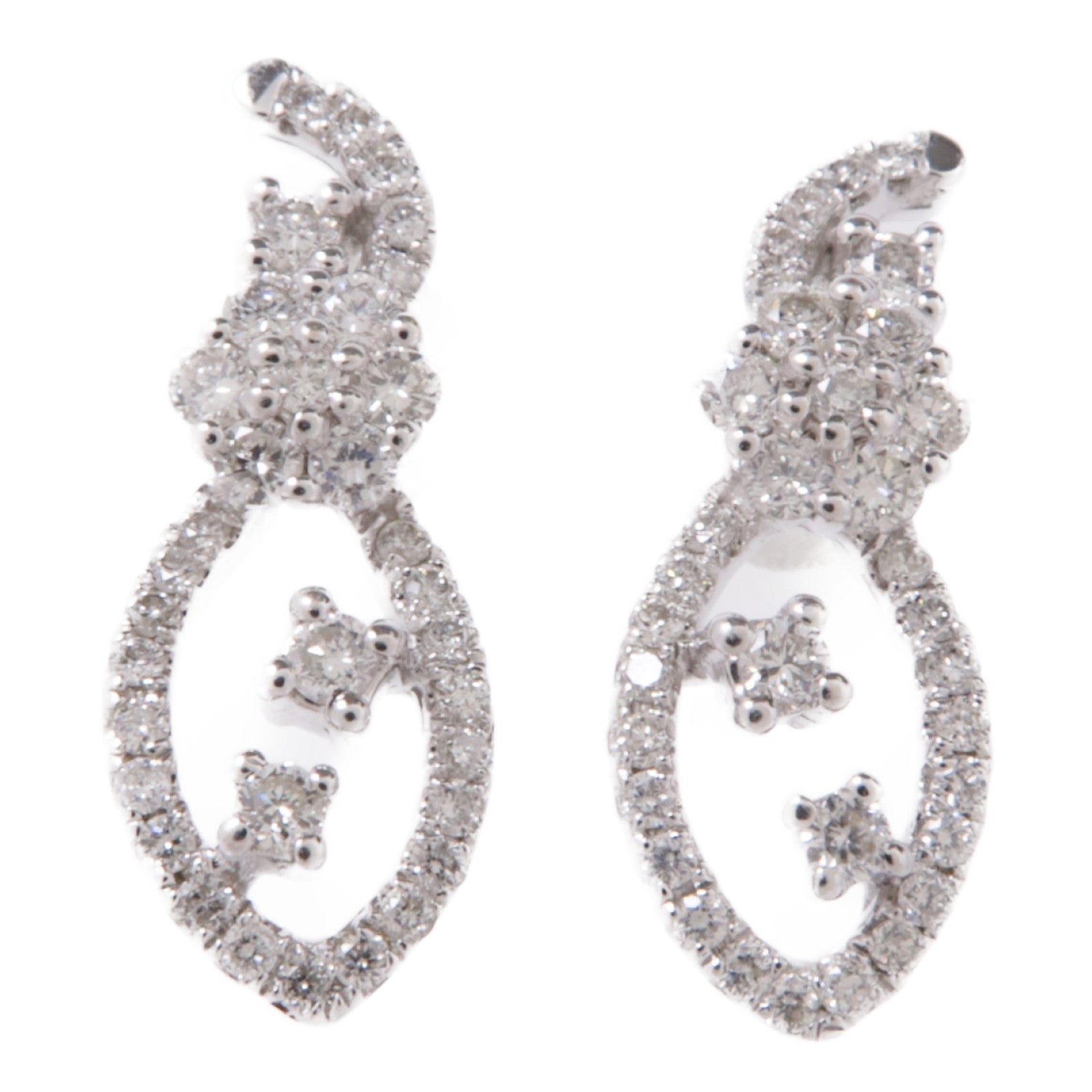 JEWELRY Diamond Earrings 18K White Gold