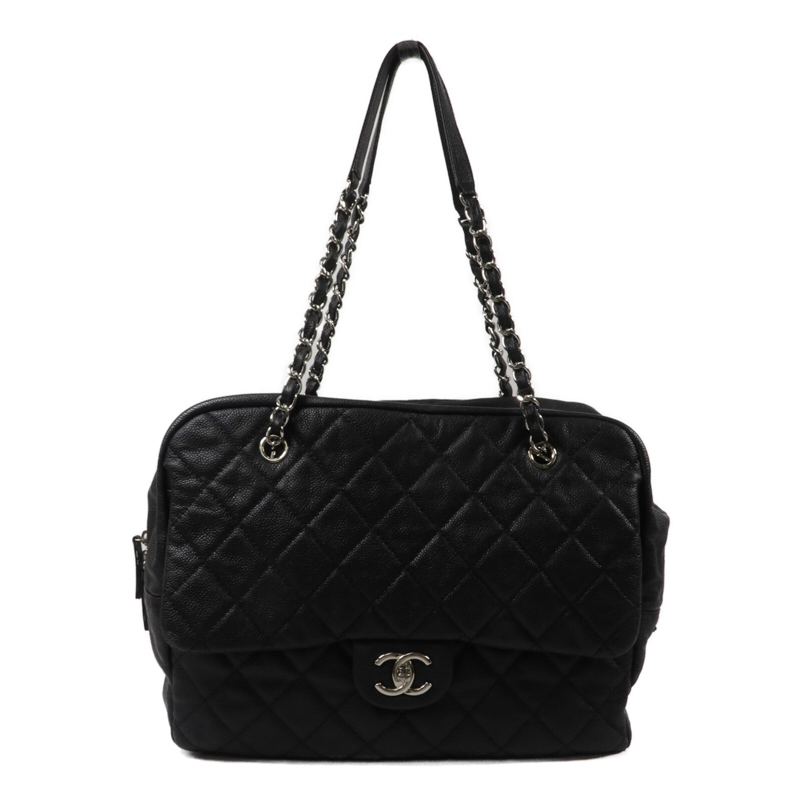 CHANEL 牛皮皮革Chain Shoulder鏈帶肩背袋
