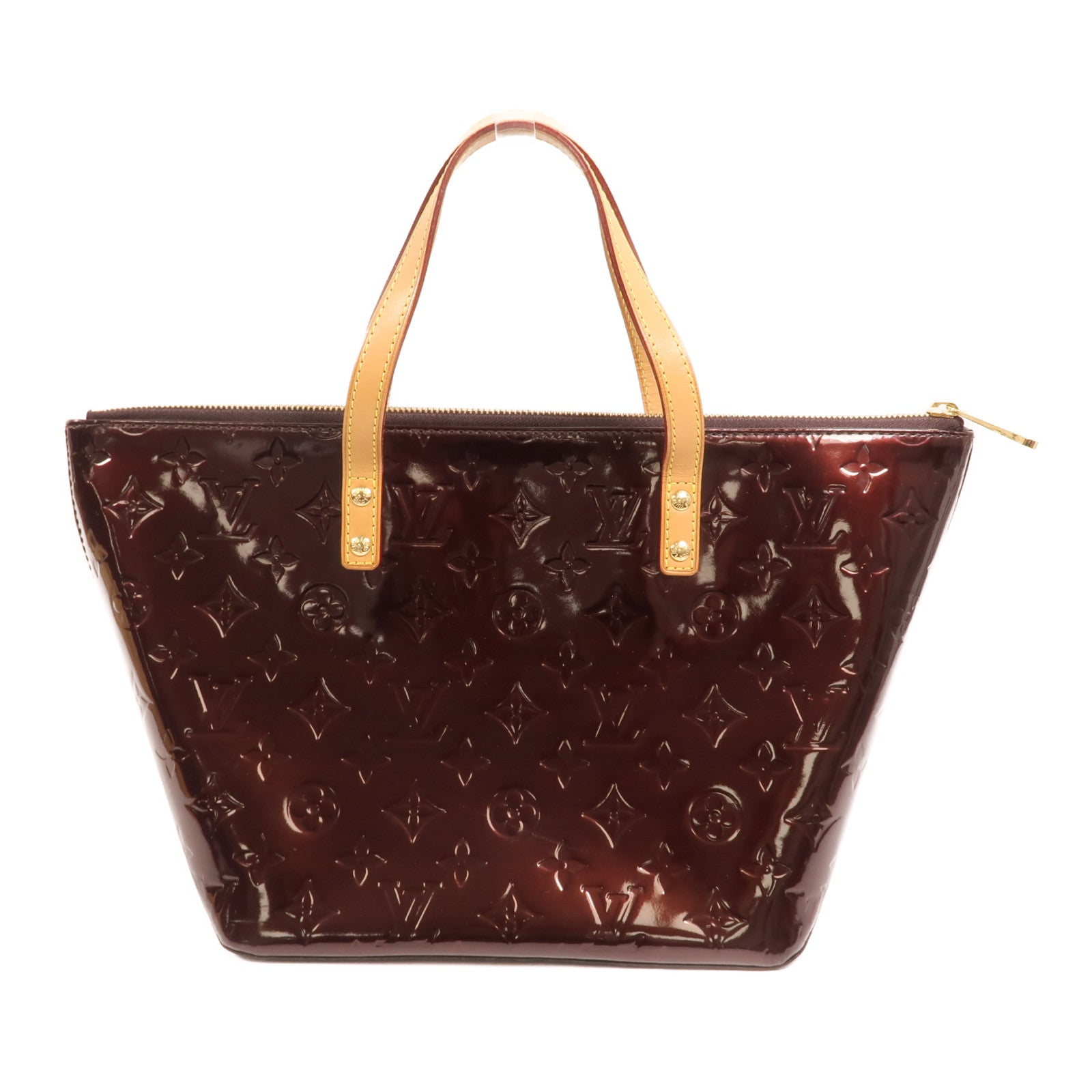 LOUIS VUITTON Mono-Vernis Bellevue PM金扣手挽袋
