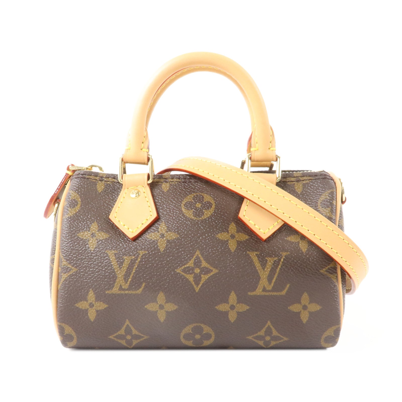 LOUIS VUITTON Monogram Nano Speedy手挽肩背兩用袋