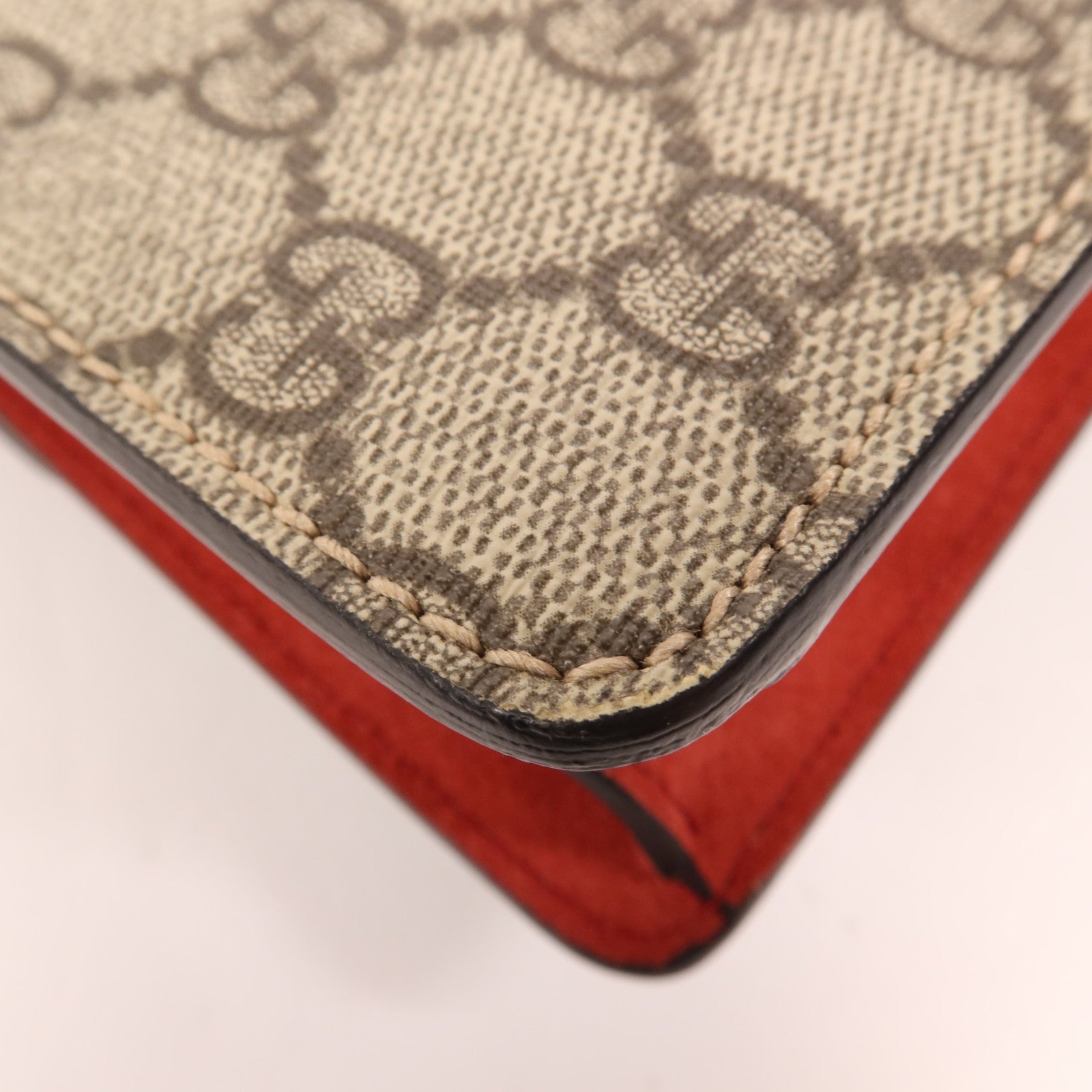 GUCCI 塗層帆布Dionysus銀扣鏈帶肩背袋