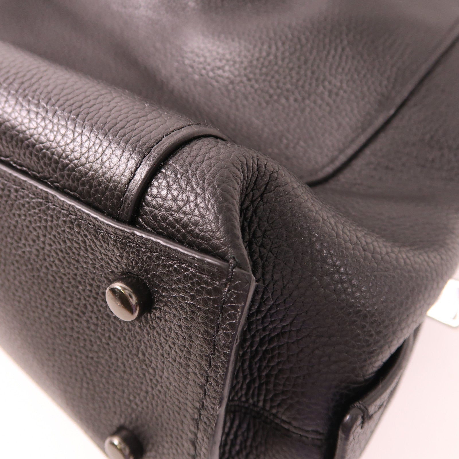 COACH 牛皮皮革Shoulder Bag銀扣肩背袋