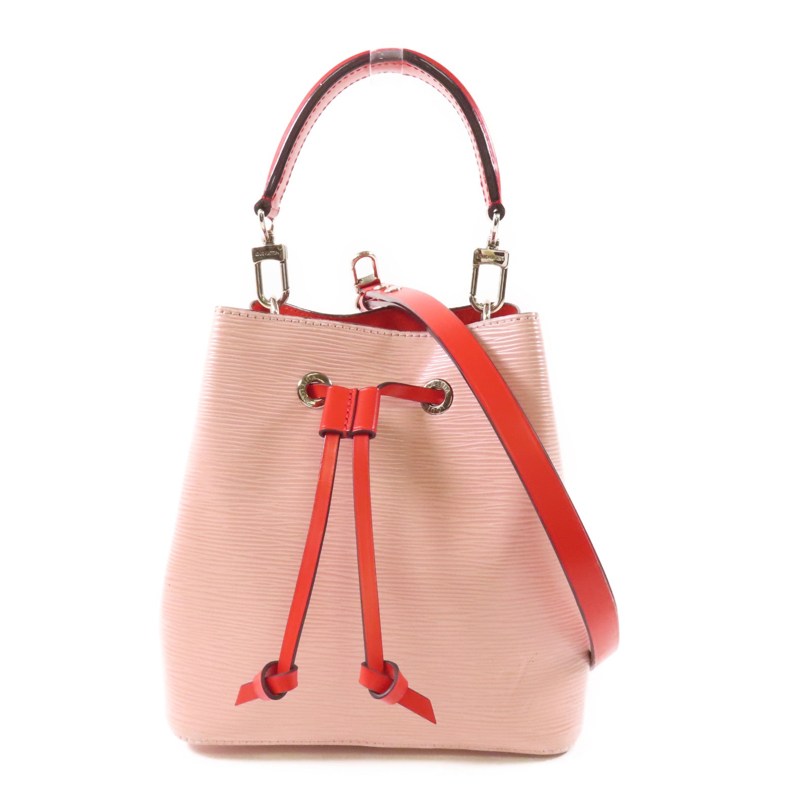 LOUIS VUITTON Epi Neo Noe BB銀扣手挽肩背兩用袋粉紅色/Rose Ballerine
