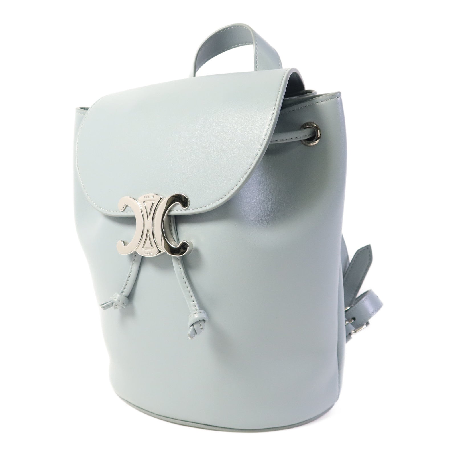 CELINE 牛皮皮革Bonnie銀扣背包