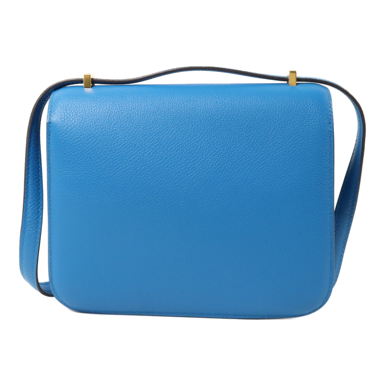HERMES Evercolor皮革Constance Mini肩背袋Bleu Zanzibar