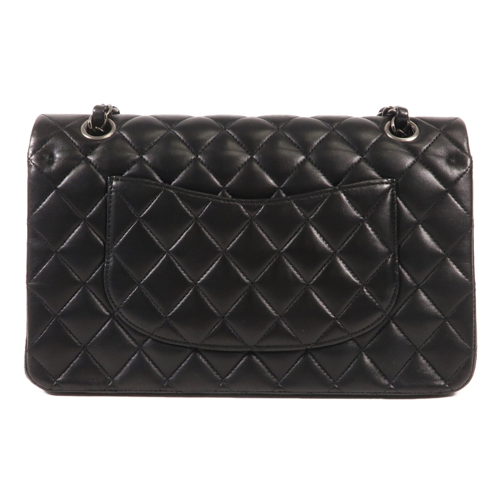 CHANEL 羊皮皮革Classic 25銀扣鏈帶肩背袋