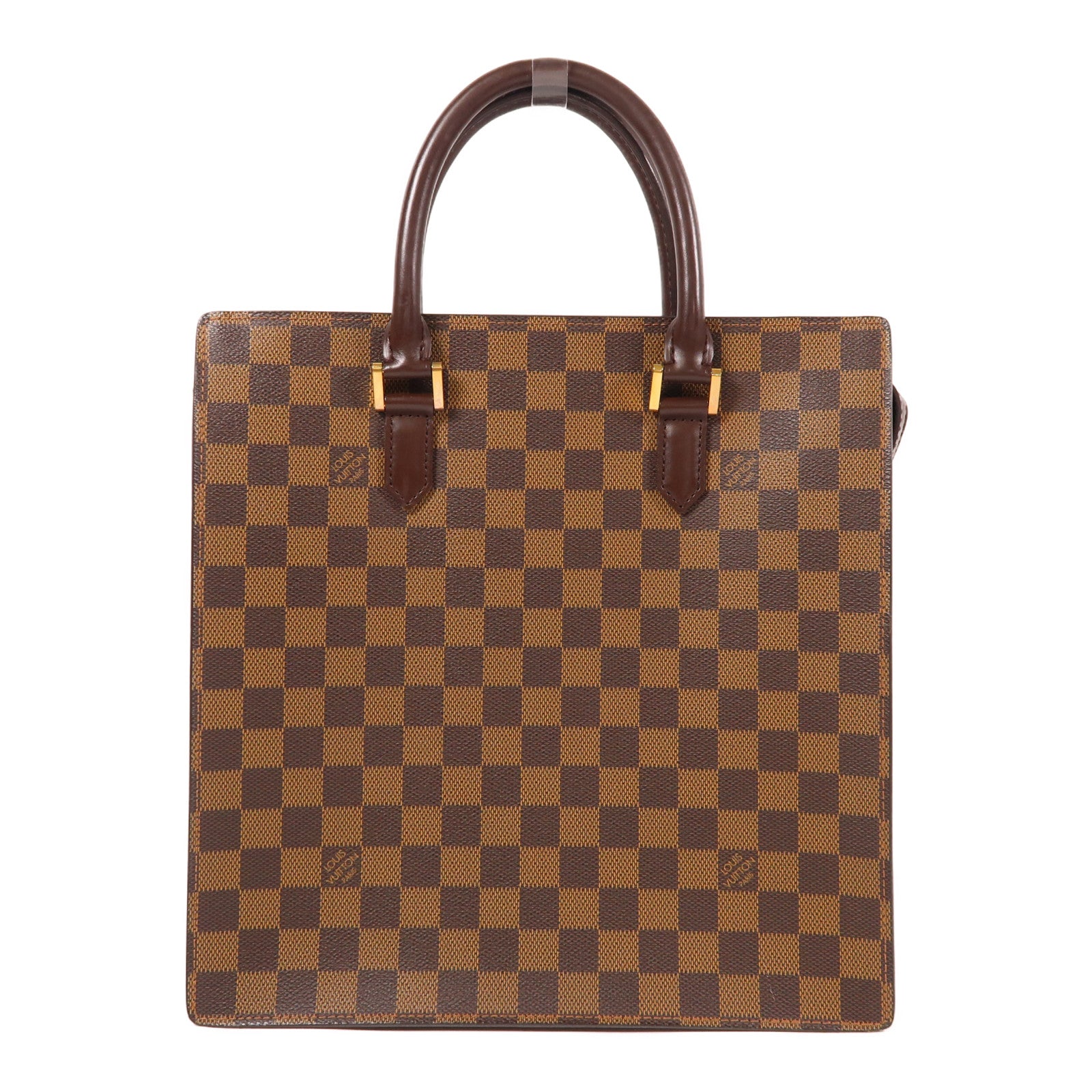 LOUIS VUITTON Damier Ebene Venice金扣手挽袋