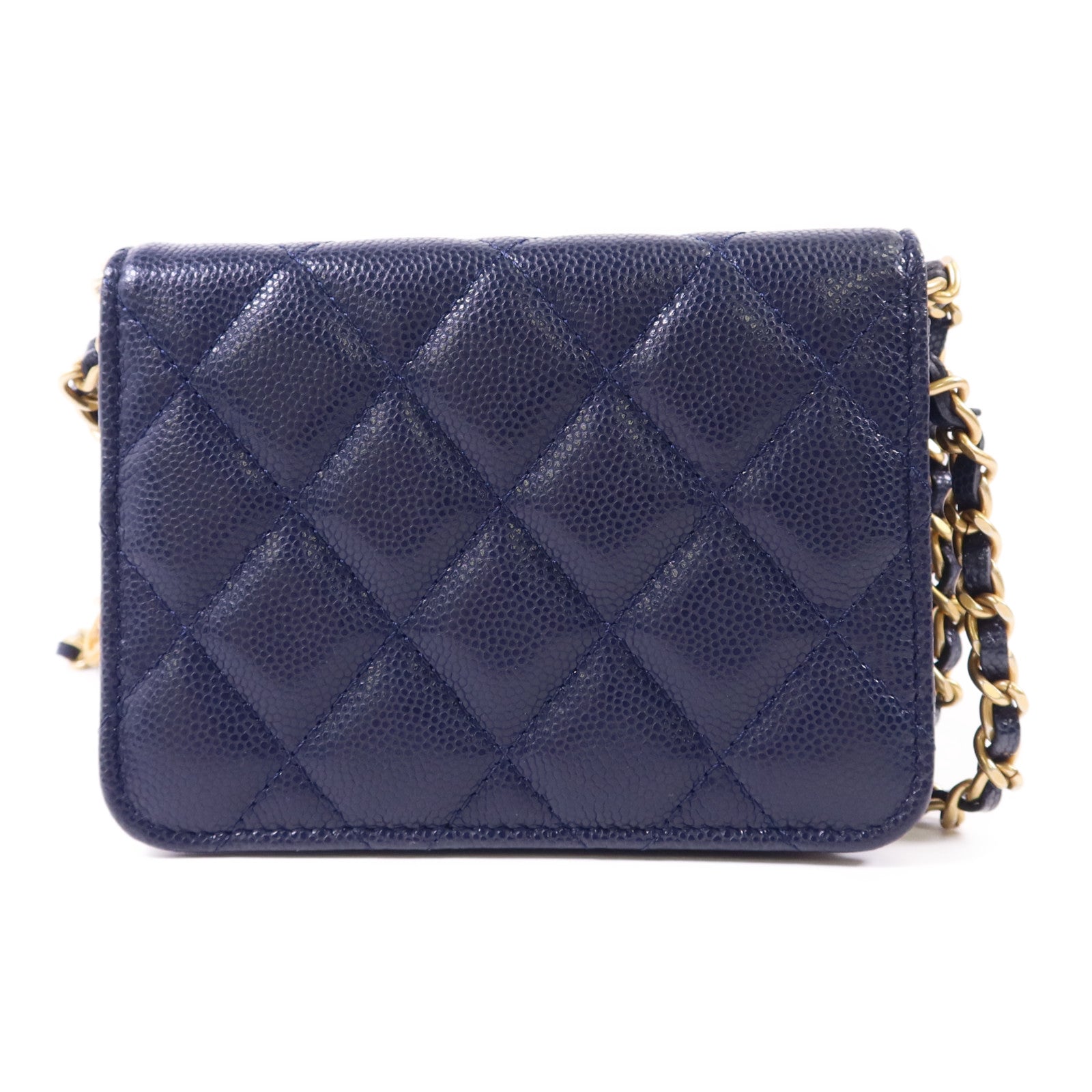 CHANEL 牛皮皮革Chain Shoulder Bag金扣鏈帶肩背袋