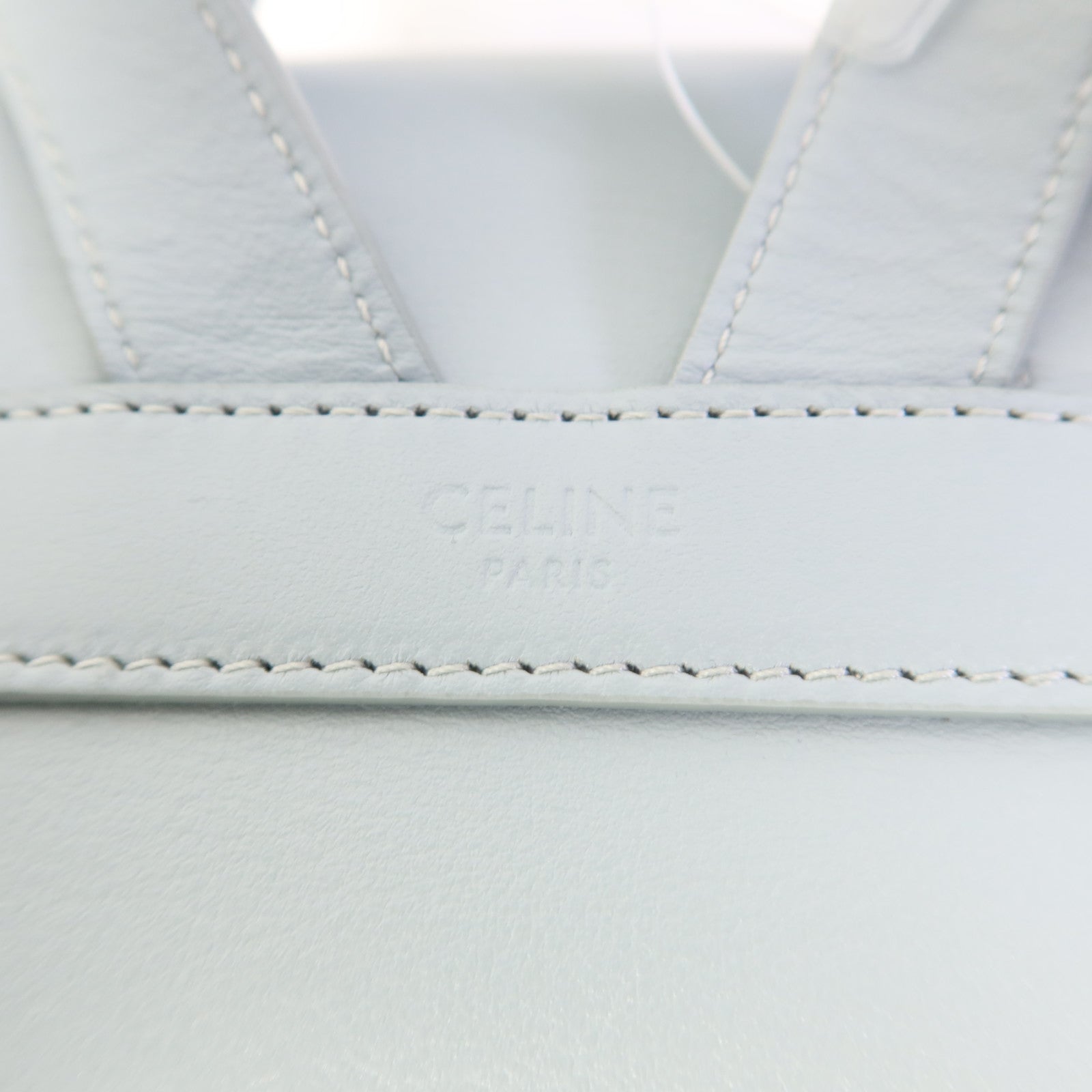 CELINE 牛皮皮革Bonnie銀扣背包