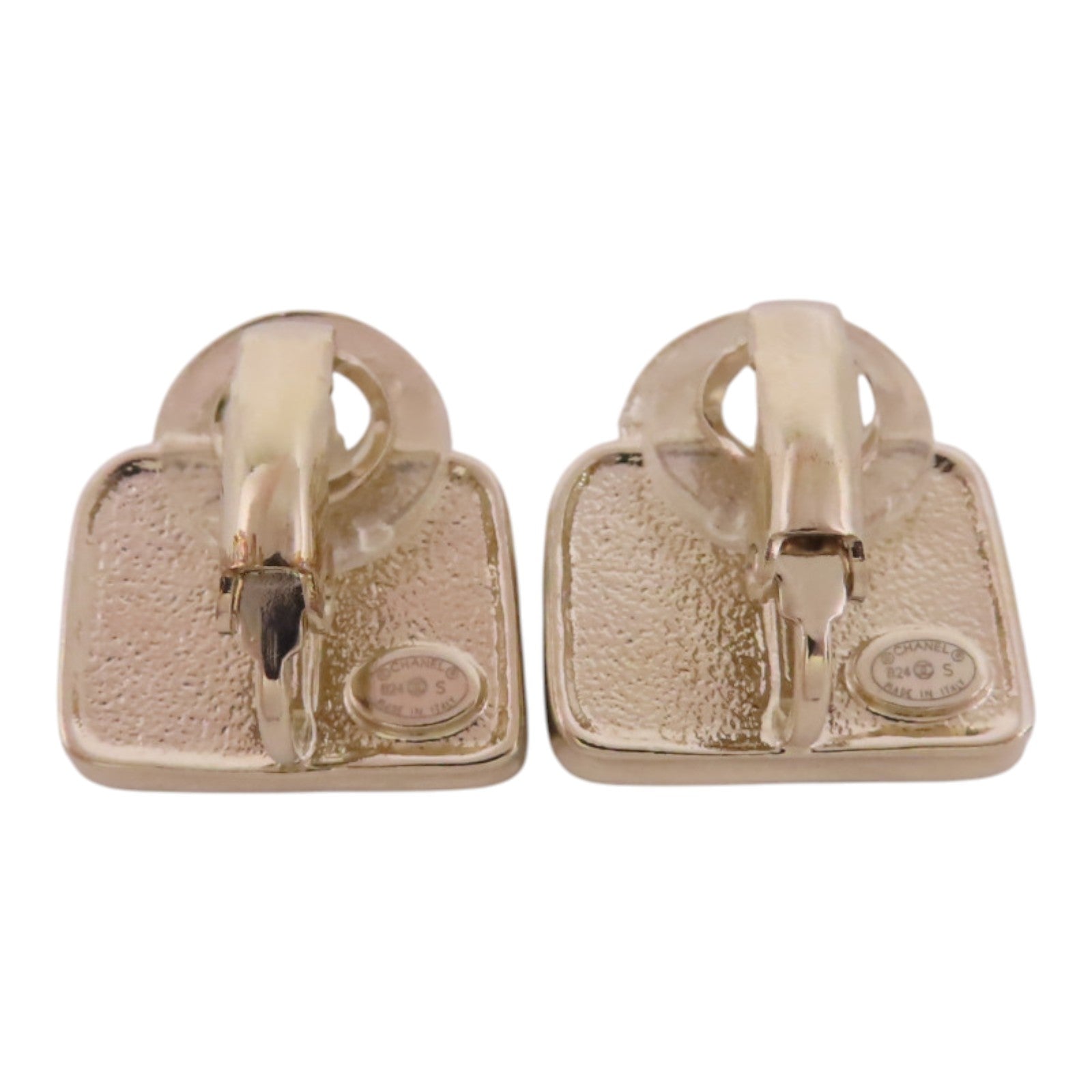 CHANEL 金屬/水鑽Earrings金扣耳環