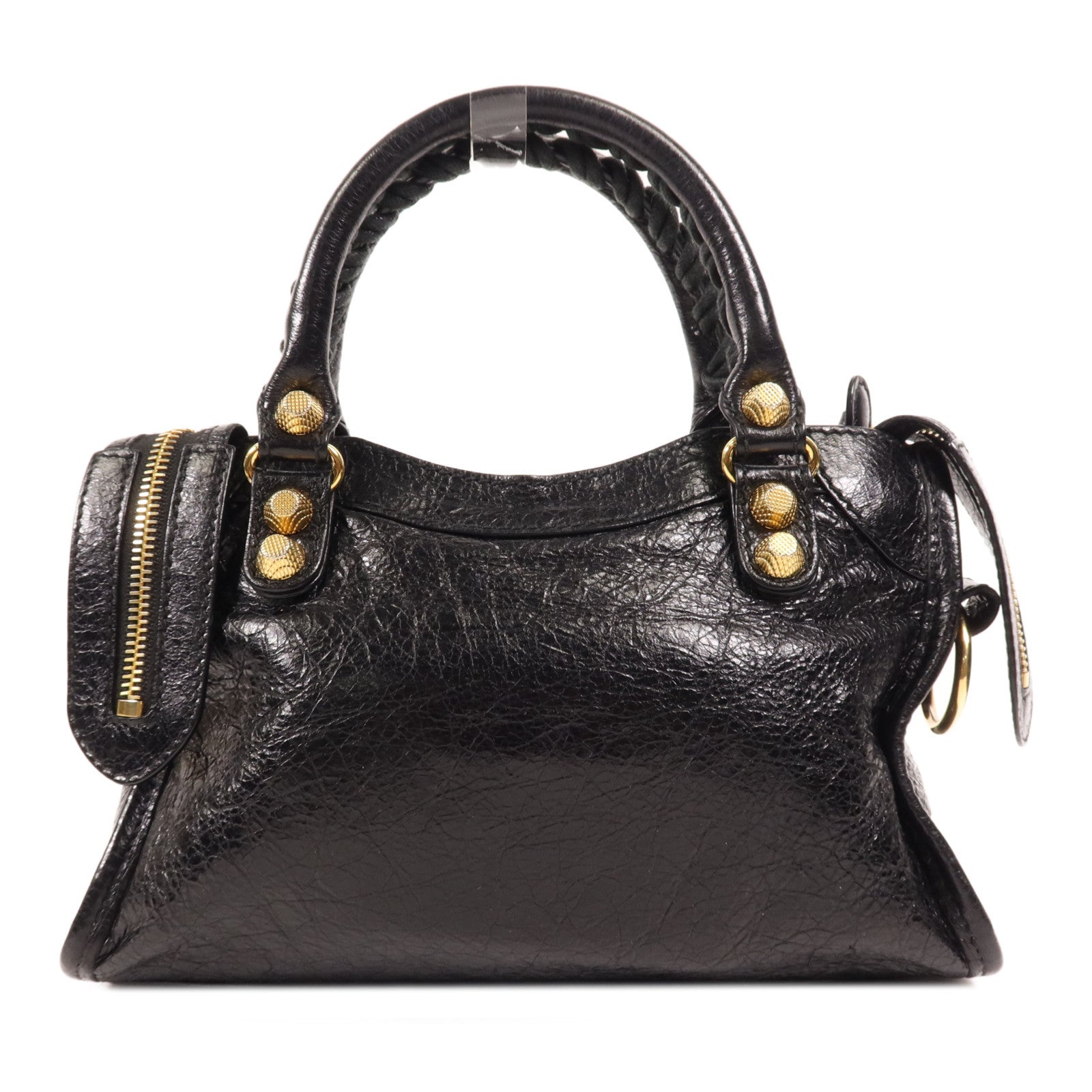 BALENCIAGA 牛皮皮革Mini City金扣手挽肩背兩用袋