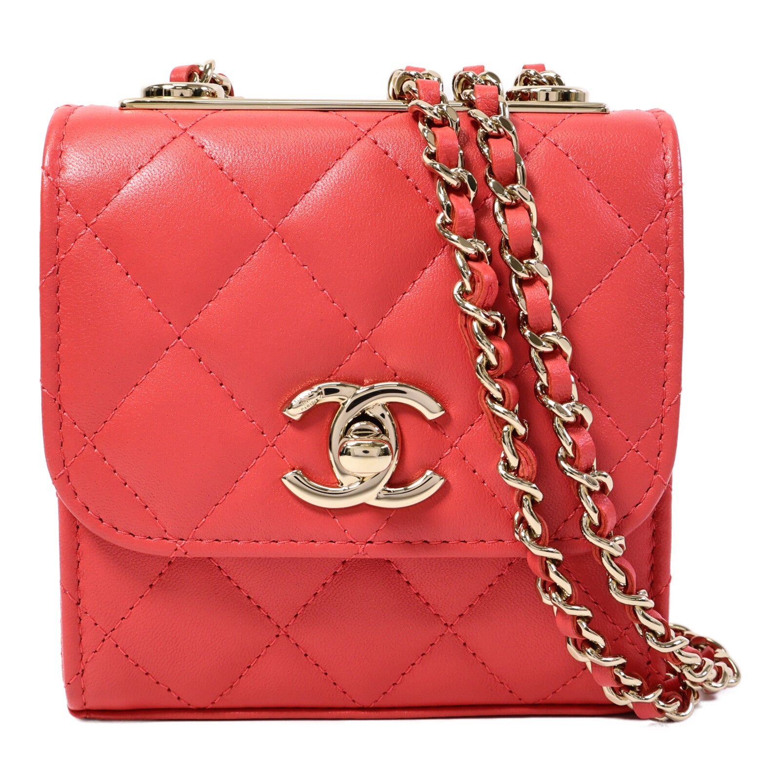 CHANEL 羊皮皮革Trendy CC Mini鏈帶肩背袋