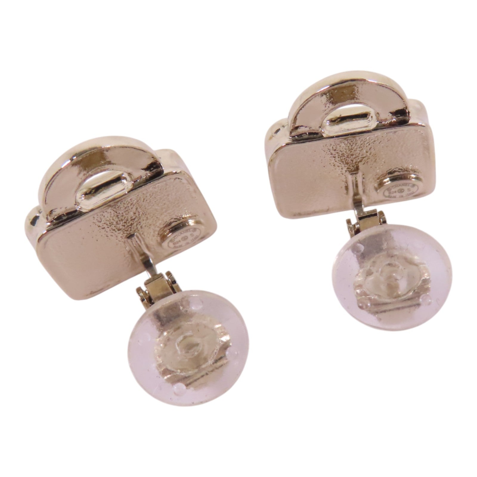 CHANEL 金屬/水鑽Earrings金扣耳環