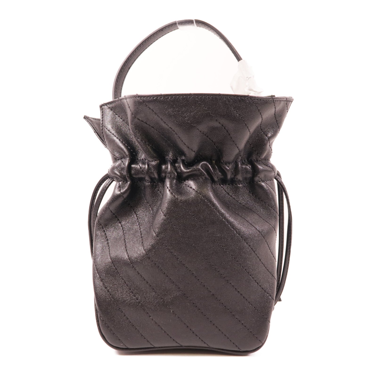 GUCCI 牛皮皮革Blondie Mini Bucket Bag銀扣鏈帶手挽肩背兩用袋