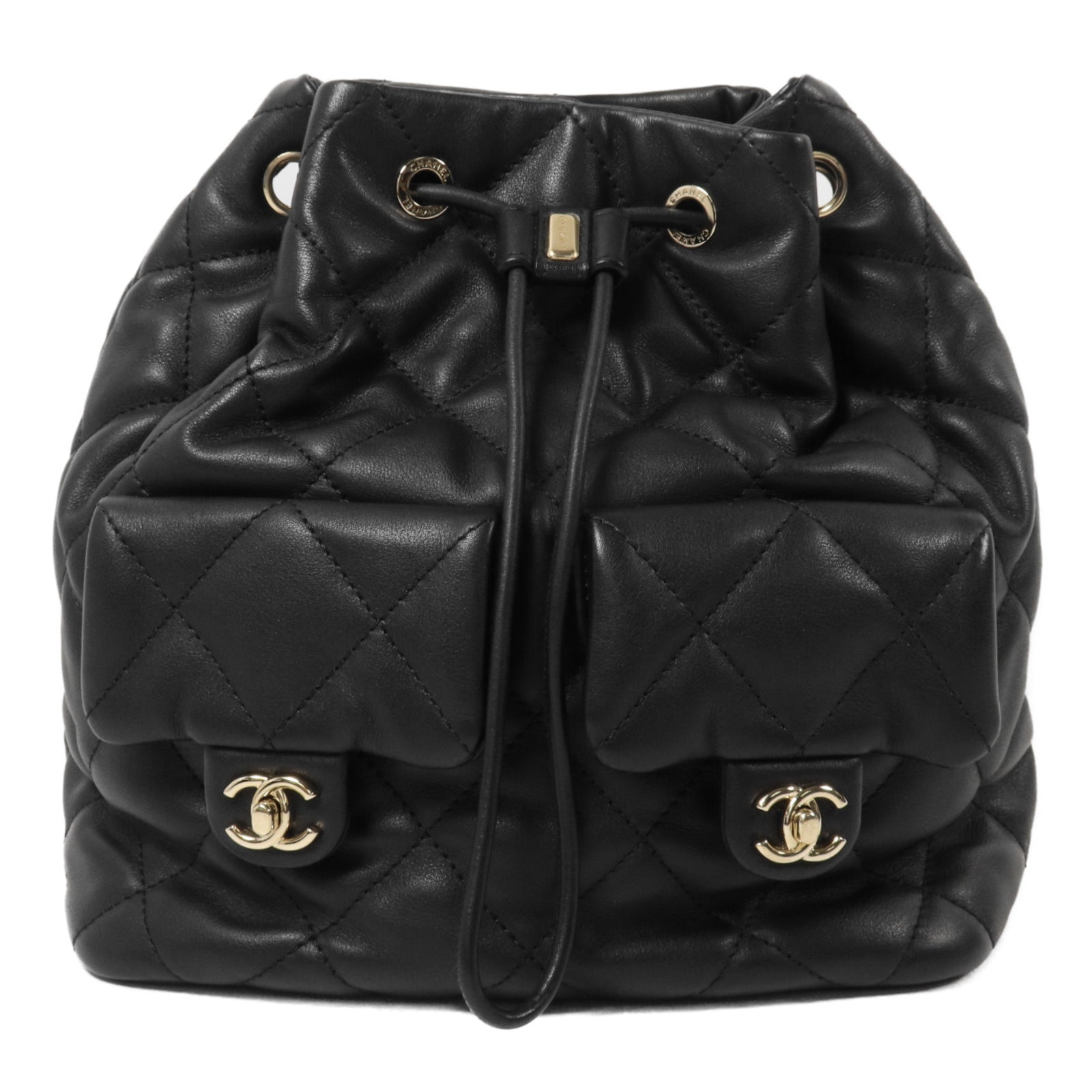 CHANEL 羊皮皮革Backpack鏈帶背包