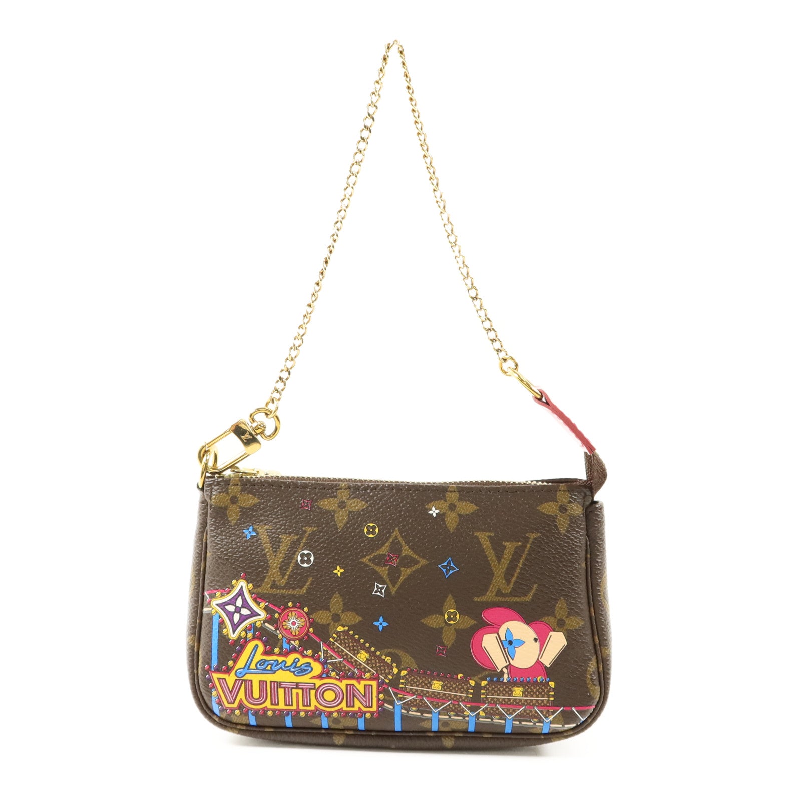 LOUIS VUITTON Monogram Mini Pochette Vivienne金扣肩背袋