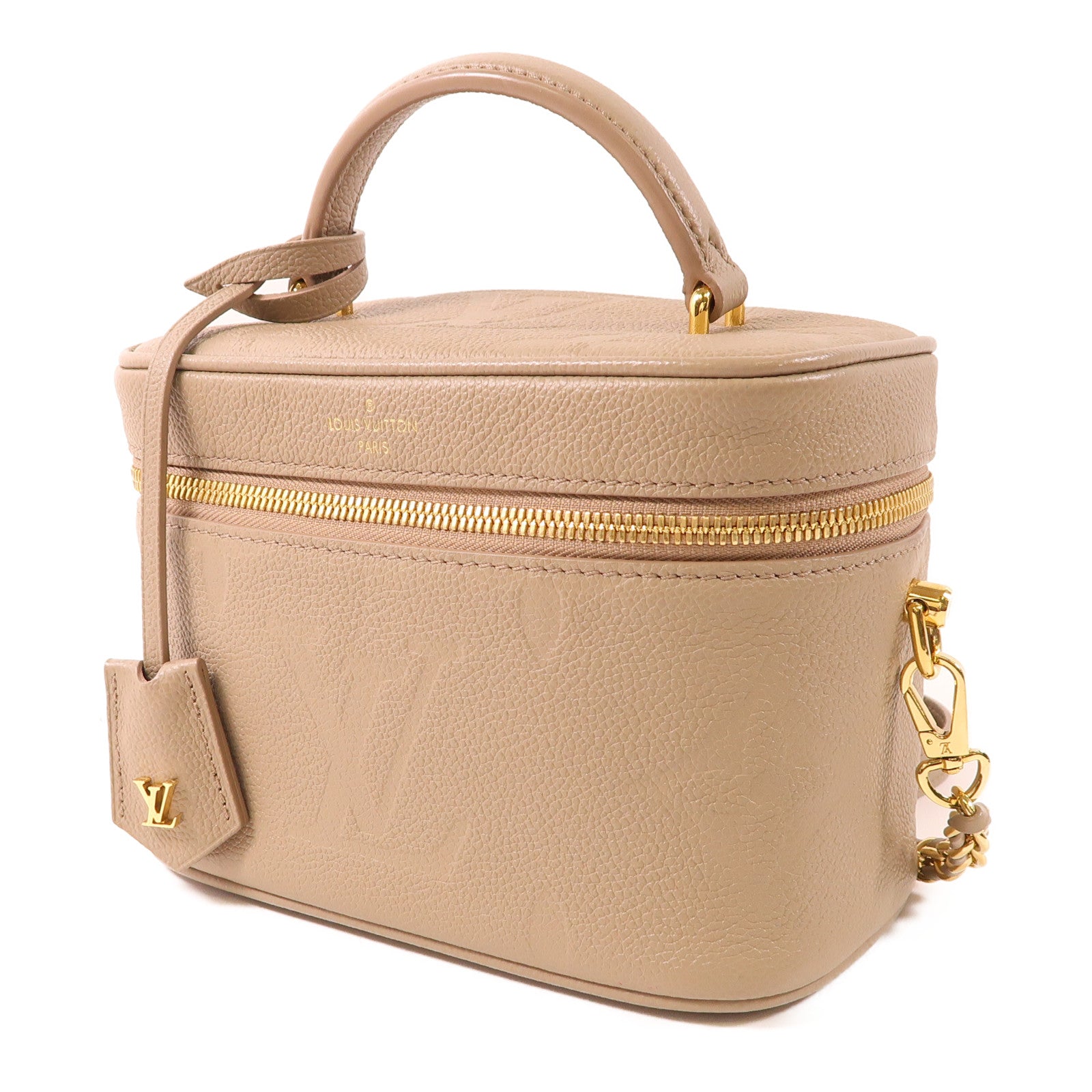 LOUIS VUITTON LV GHW Vanity PM 2 Way Bag M45608 Monogram Empreinte Beige