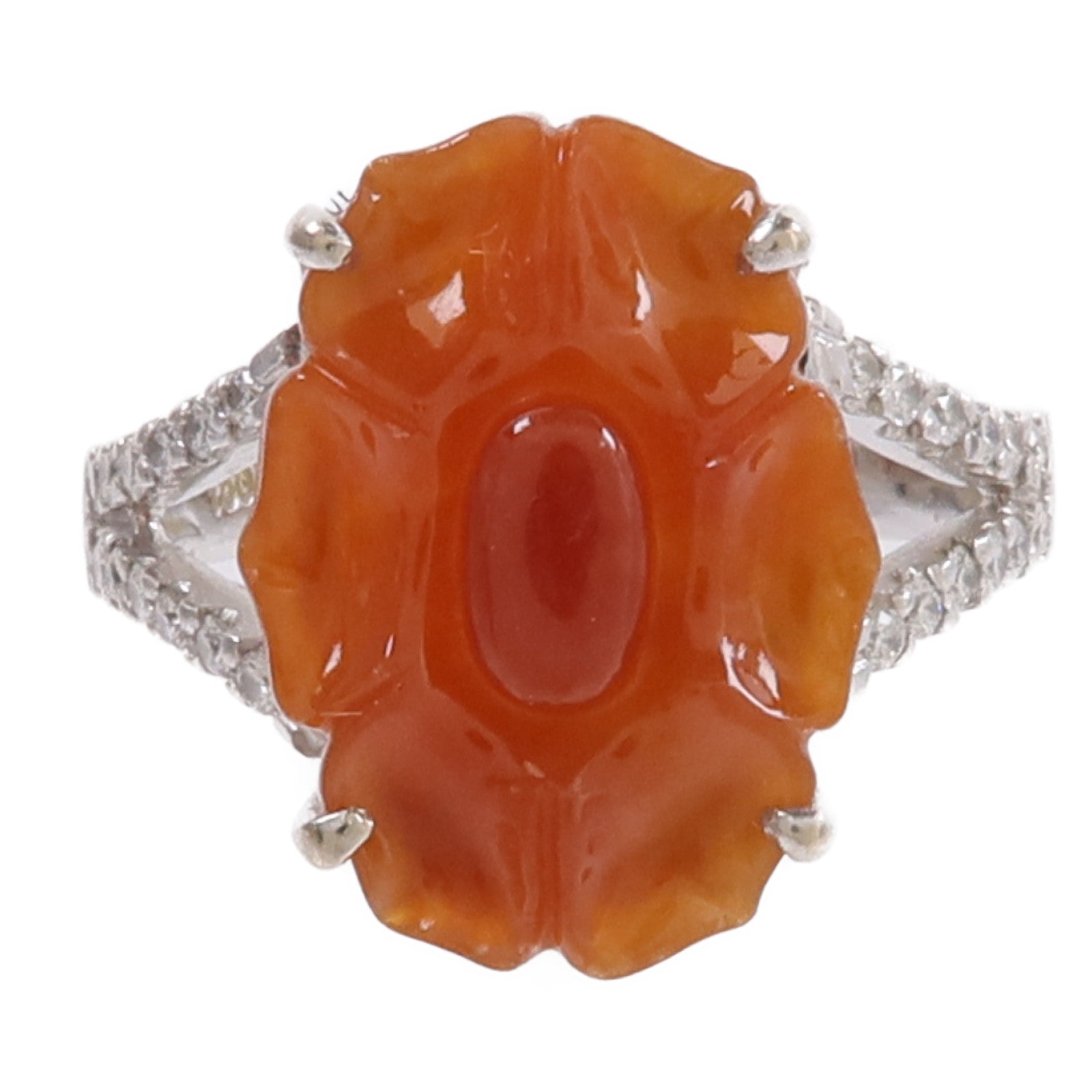 JEWELRY 18K白金Jade Ring翡翠戒指