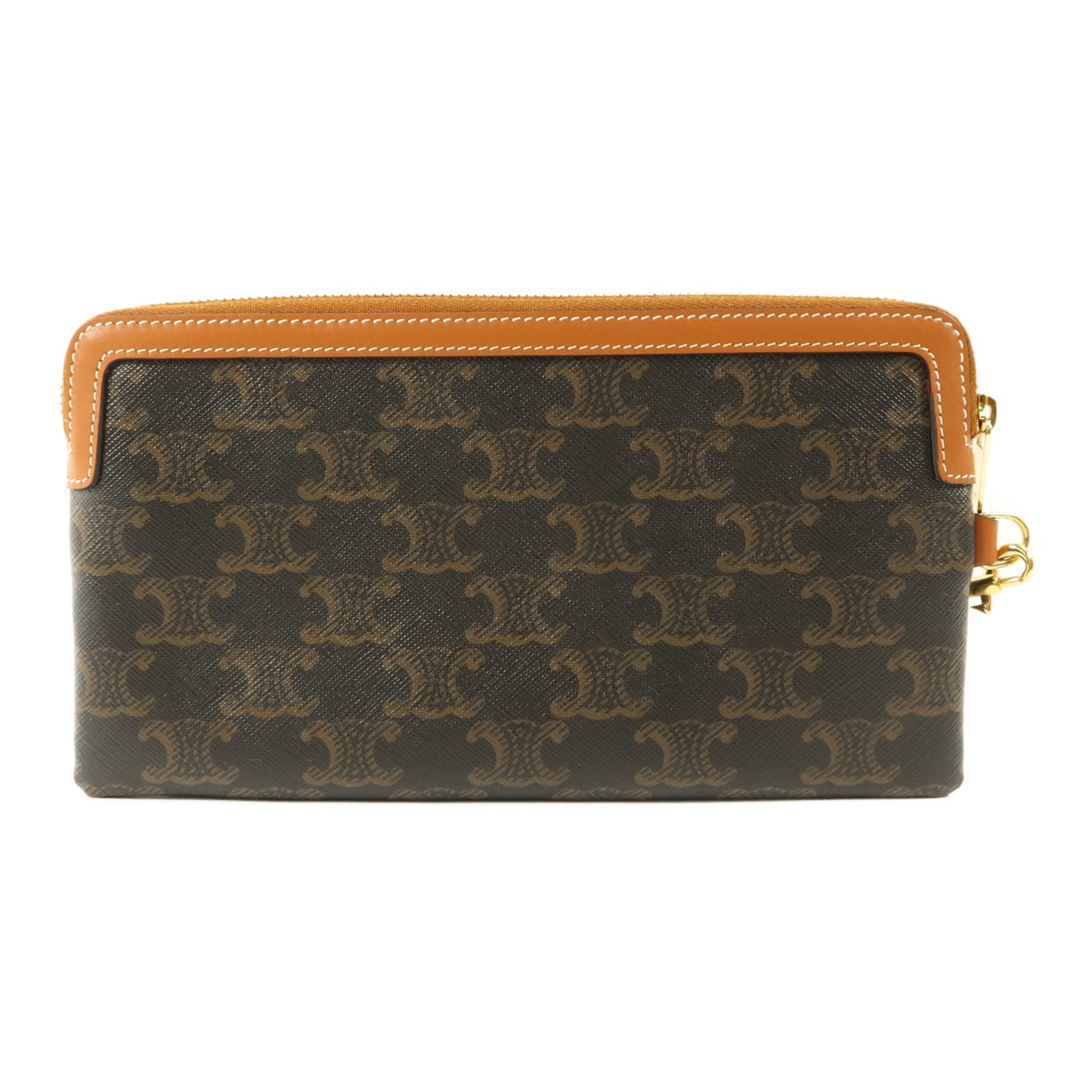 CELINE 塗層帆布Pouch金扣小袋