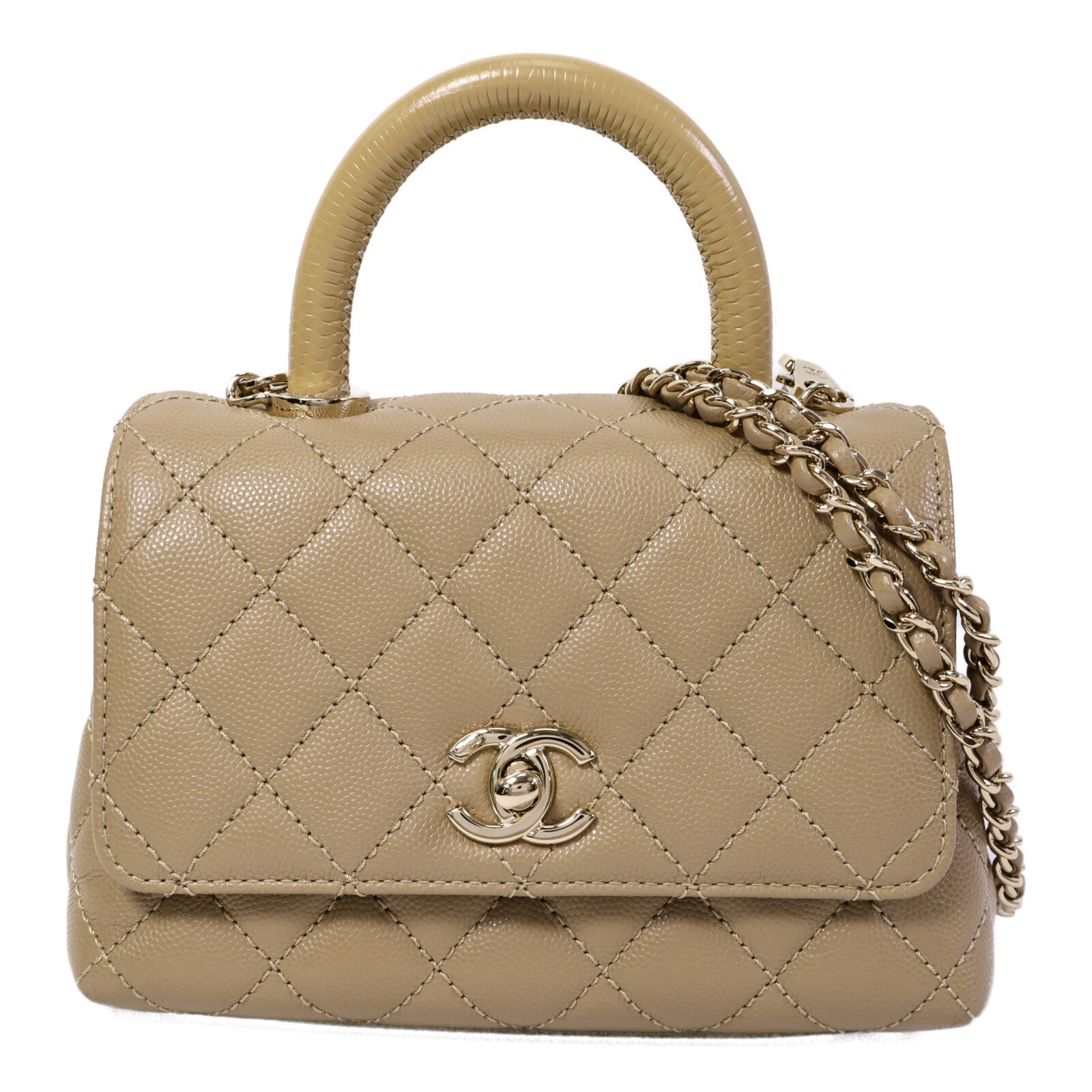 CHANEL 牛皮皮革Coco Handle Mini手挽肩背兩用袋