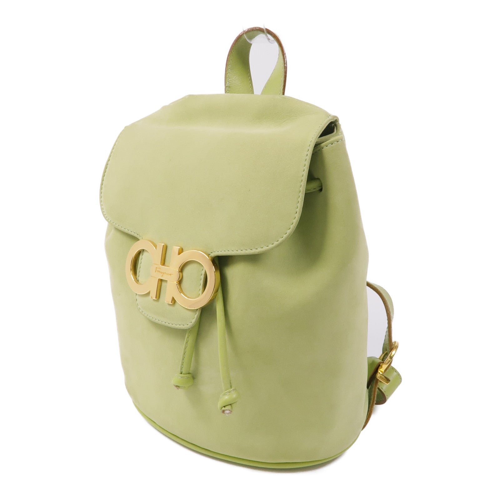 Salvatore Ferragamo 麂皮皮革Backpack金扣背包