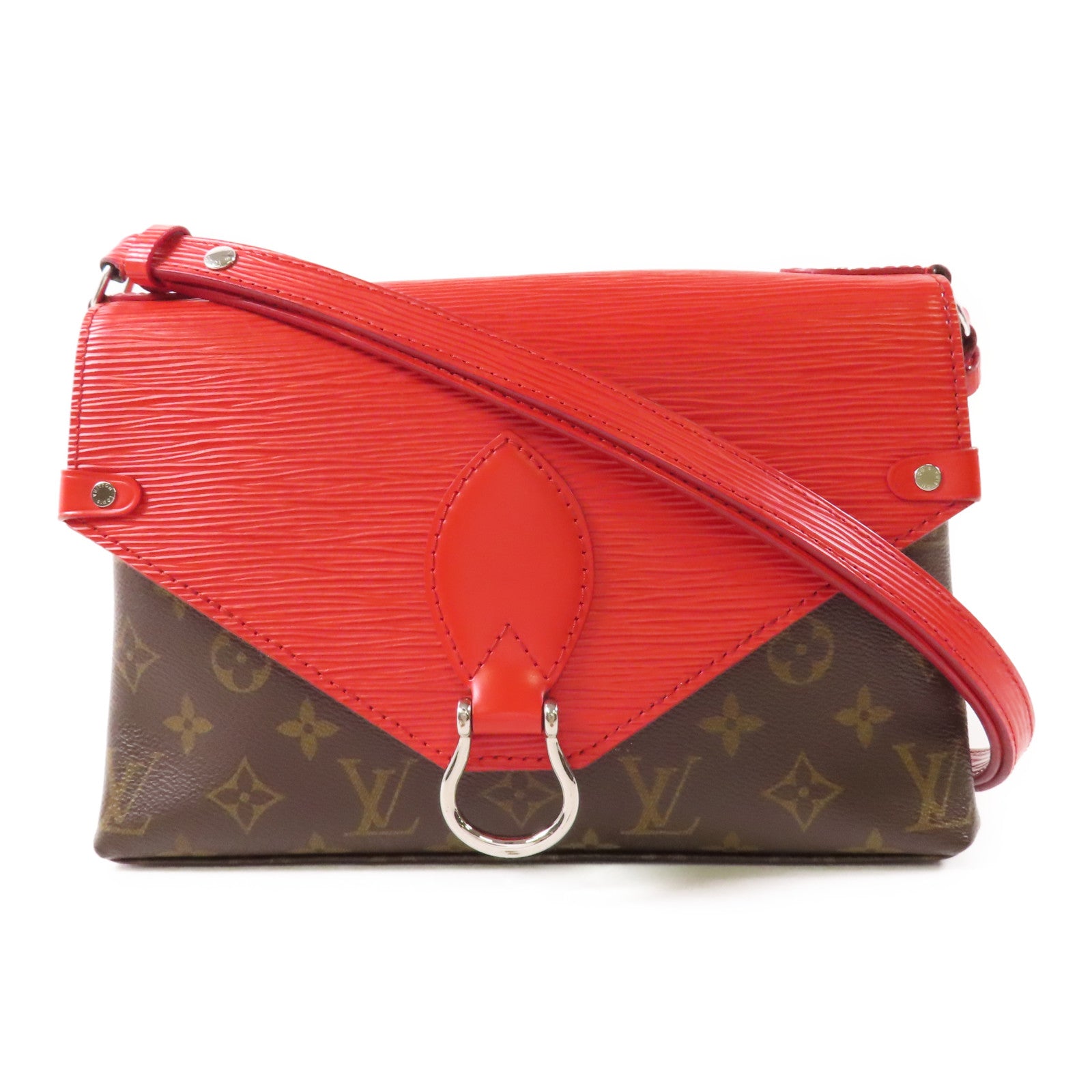 LOUIS VUITTON Monogram/Epi Saint Michel銀扣肩背袋
