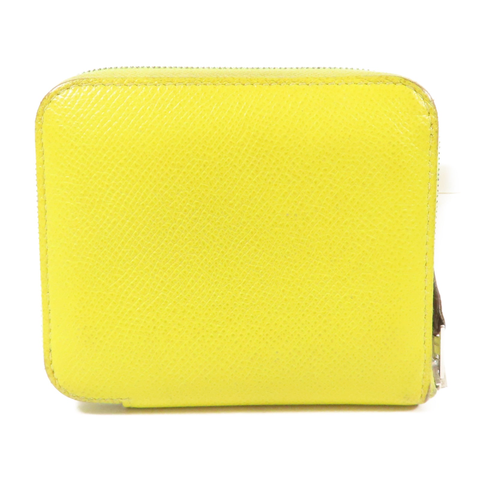 HERMES Epsom皮革Azap Wallet銀扣錢包Jaune de Naples及那不勒斯黃