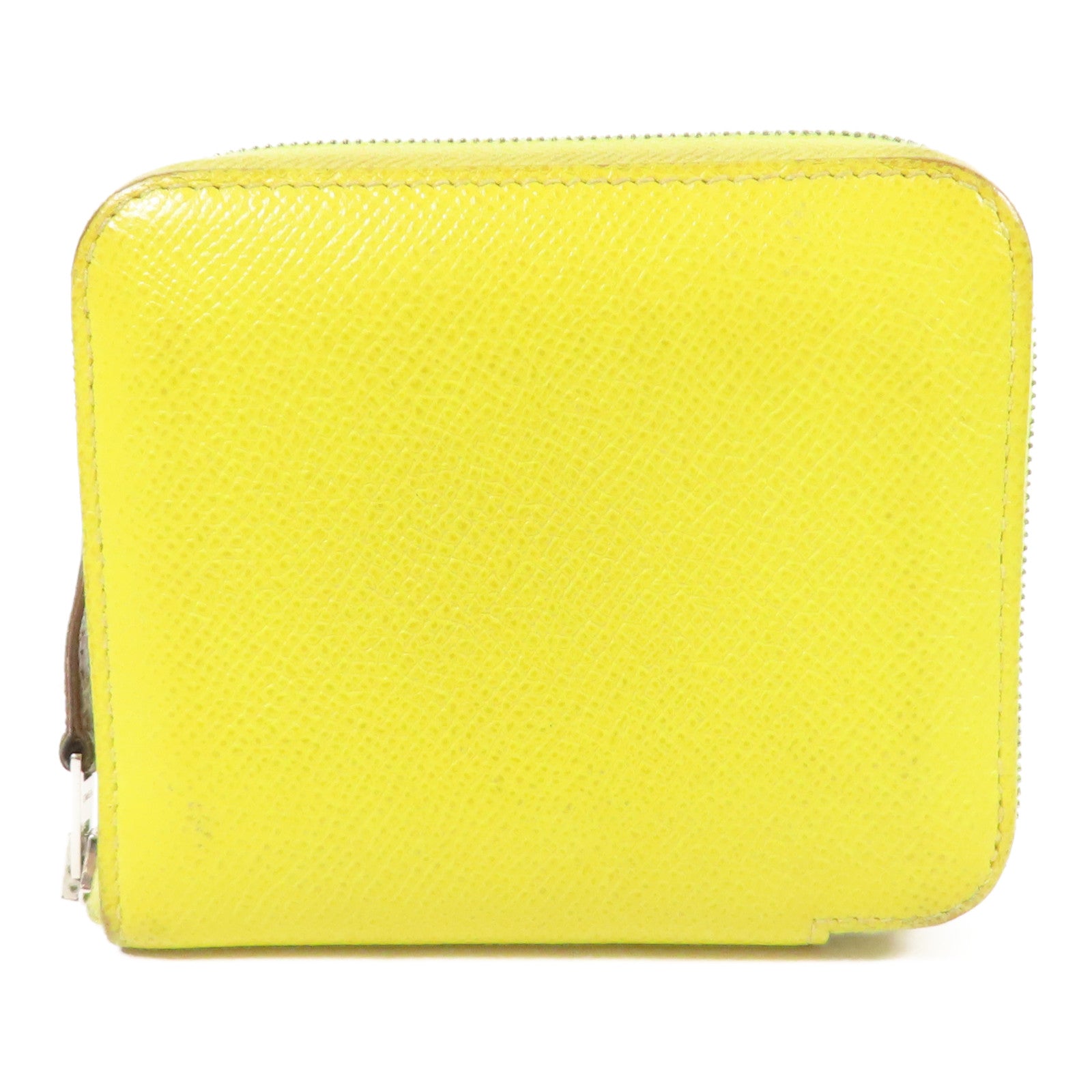 HERMES Epsom皮革Azap Wallet銀扣錢包Jaune de Naples及那不勒斯黃