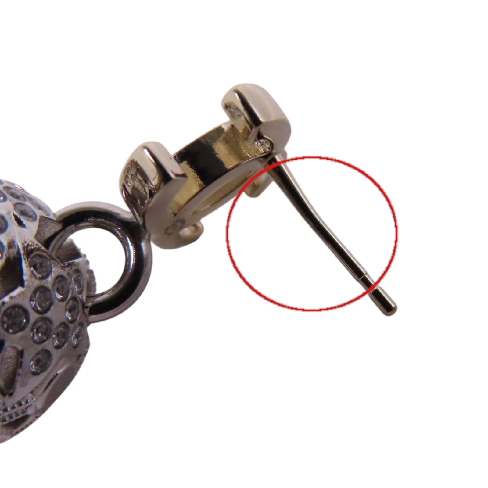 CHANEL 金屬/水鑽Earrings金扣耳環