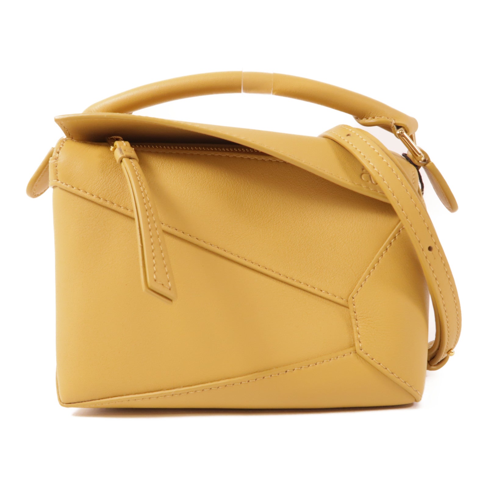 LOEWE GHW Mini PuzzleGHW 2way Shoulder Handbag Calfskin Brown A510P88X266715