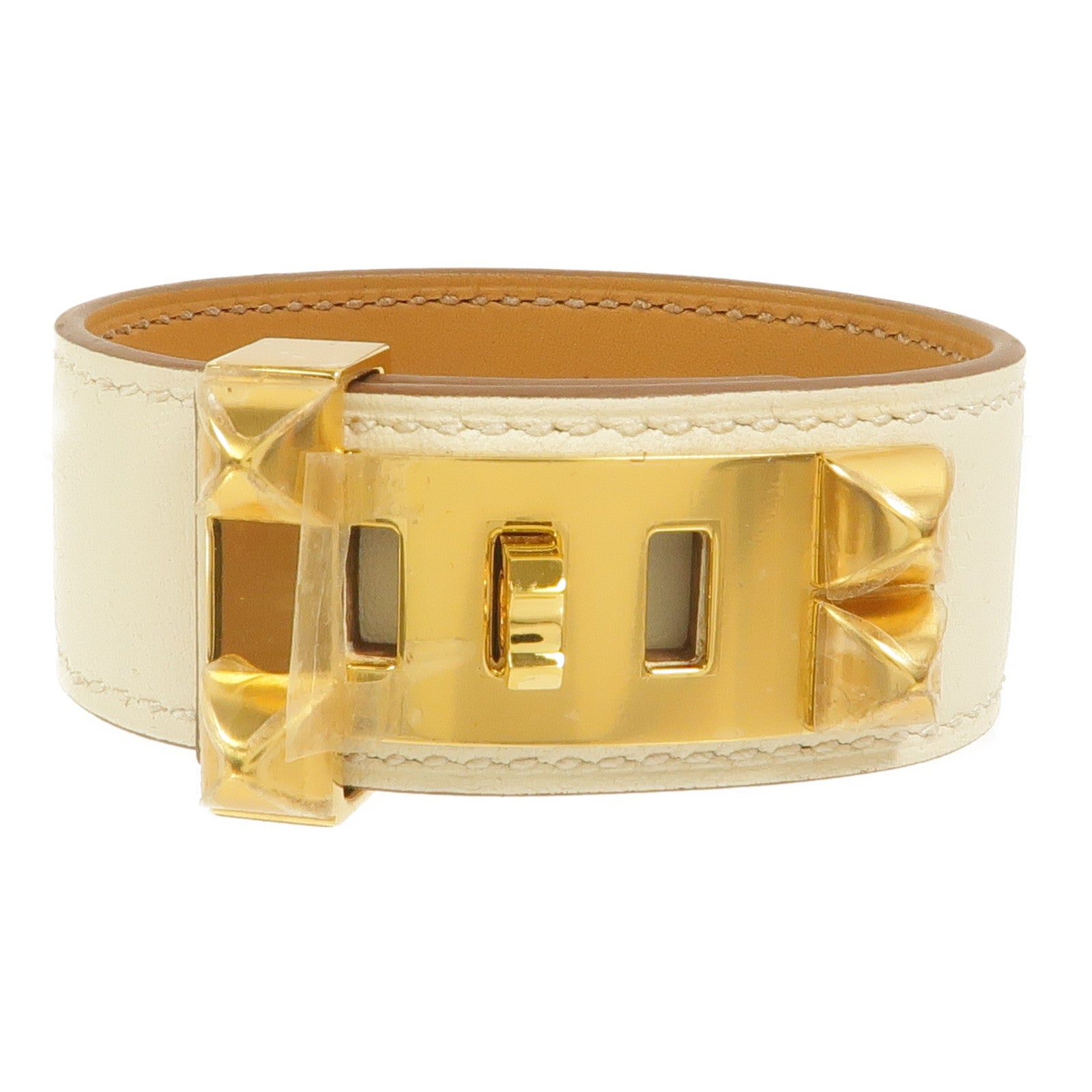 HERMES Swift皮革Collier De Chien 24 Bracelet手鐲Nata