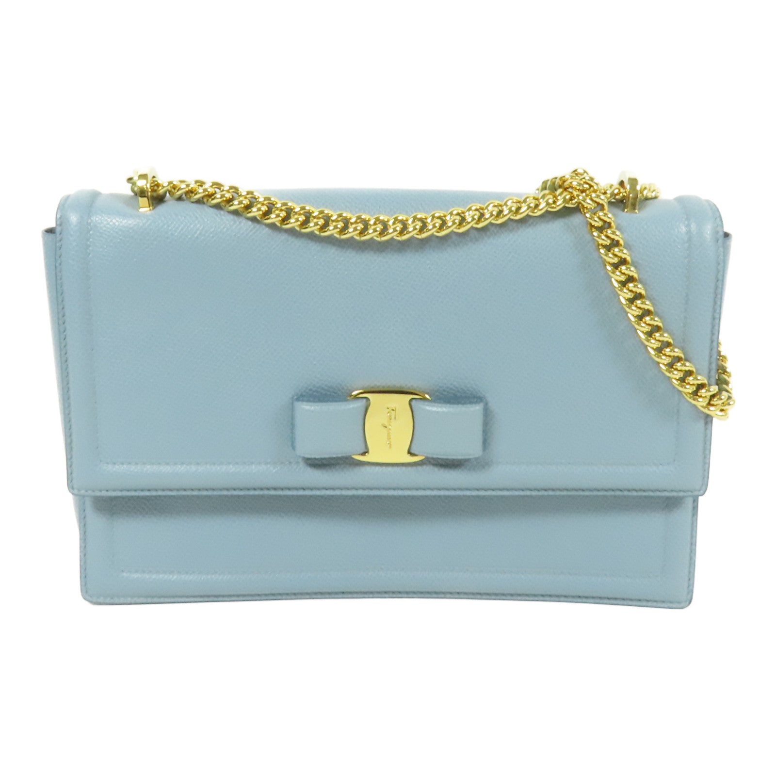 Salvatore Ferragamo 牛皮皮革Shoulder Bag金扣肩背袋