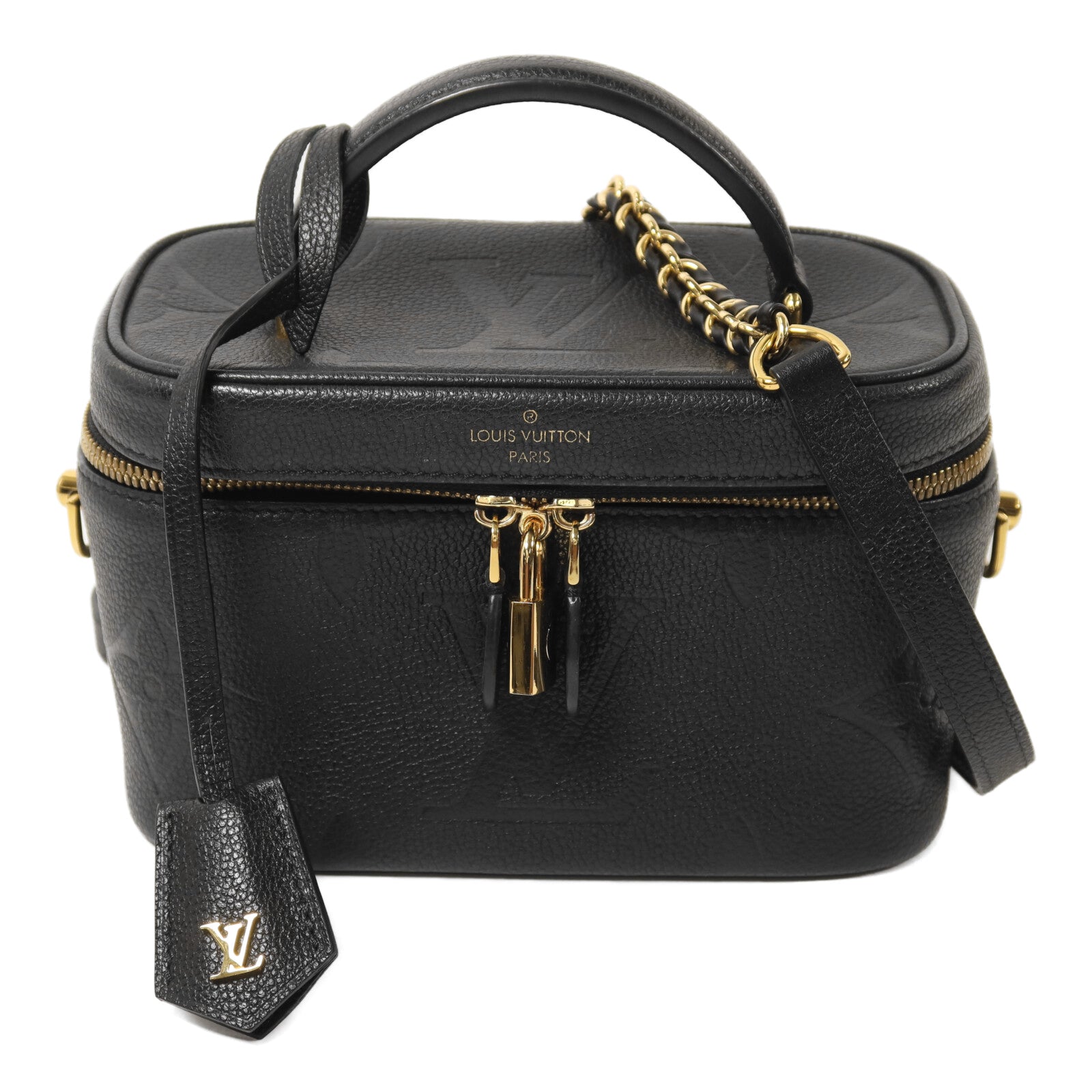 LOUIS VUITTON Monogram Empreinte Vanity Case金扣鏈帶肩背袋