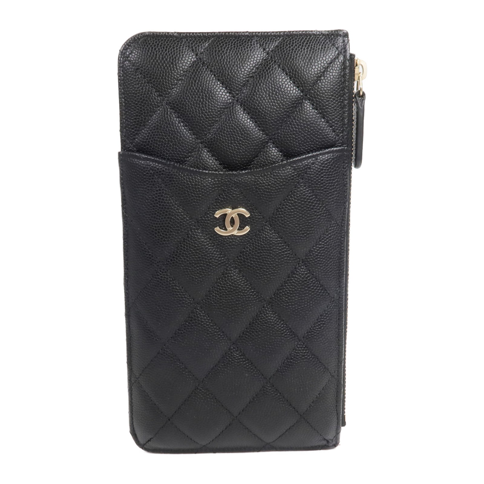 CHANEL 牛皮皮革Classic Phone Pouch with Zipper長錢包