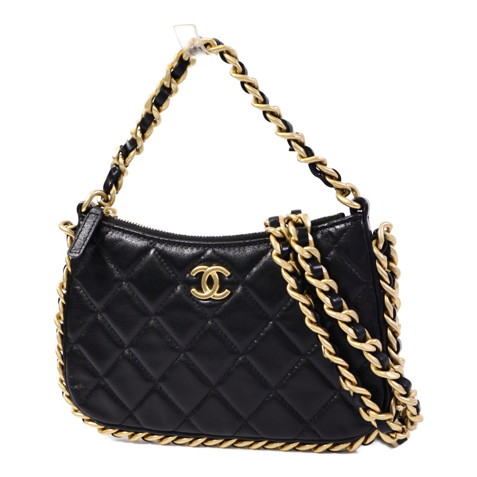 CHANEL 牛皮皮革Matelasse Chain Shoulder Bag手挽肩背兩用袋