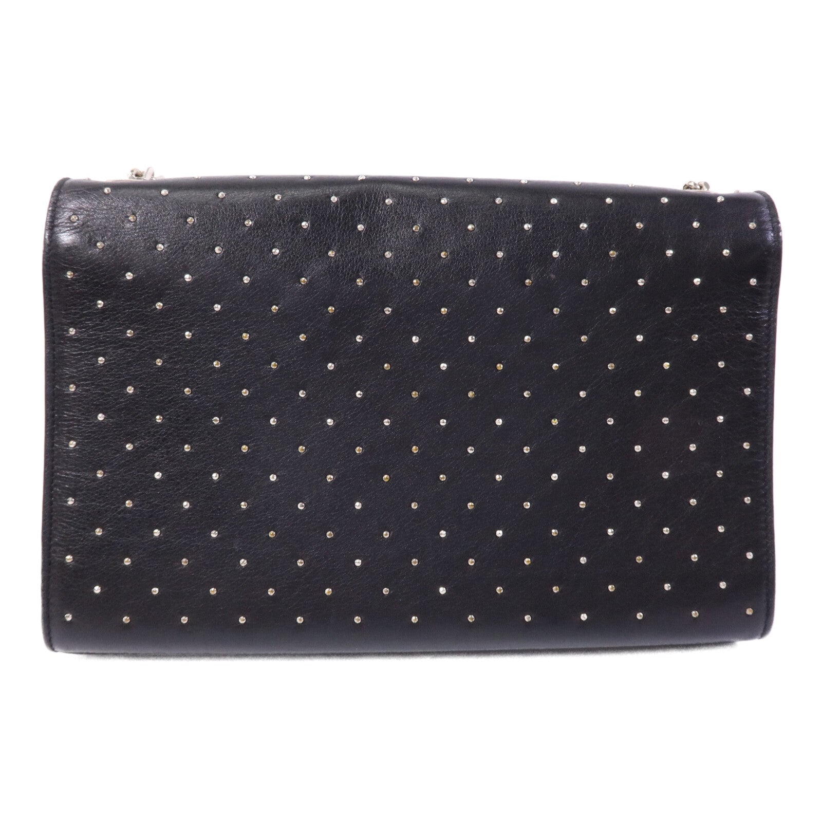 SAINT LAURENT 牛皮皮革Chain Shoulder Bag銀扣鏈帶肩背袋