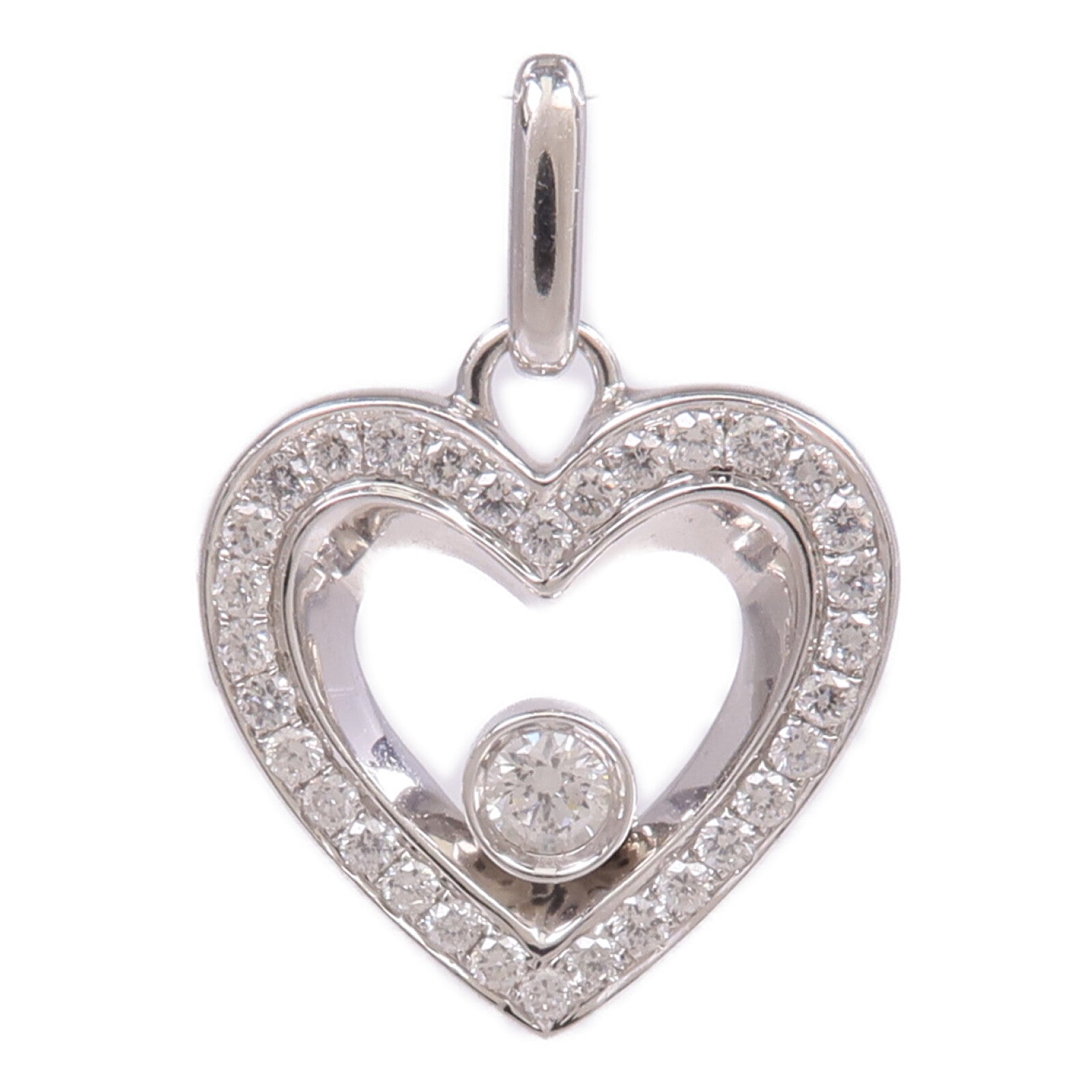 JEWELRY 18K白金Diamond Pendant Top鑽石吊墜