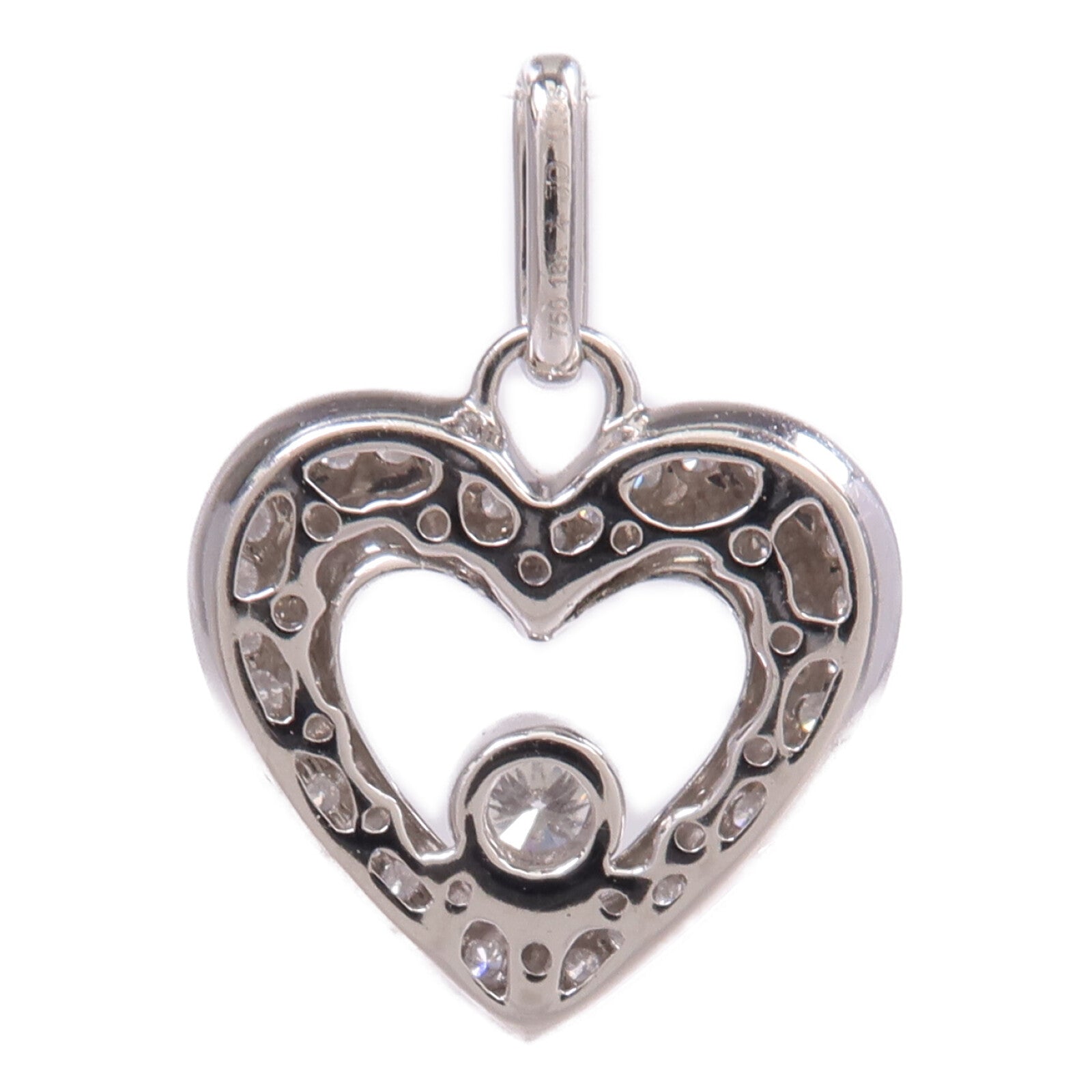 JEWELRY 18K白金Diamond Pendant Top鑽石吊墜