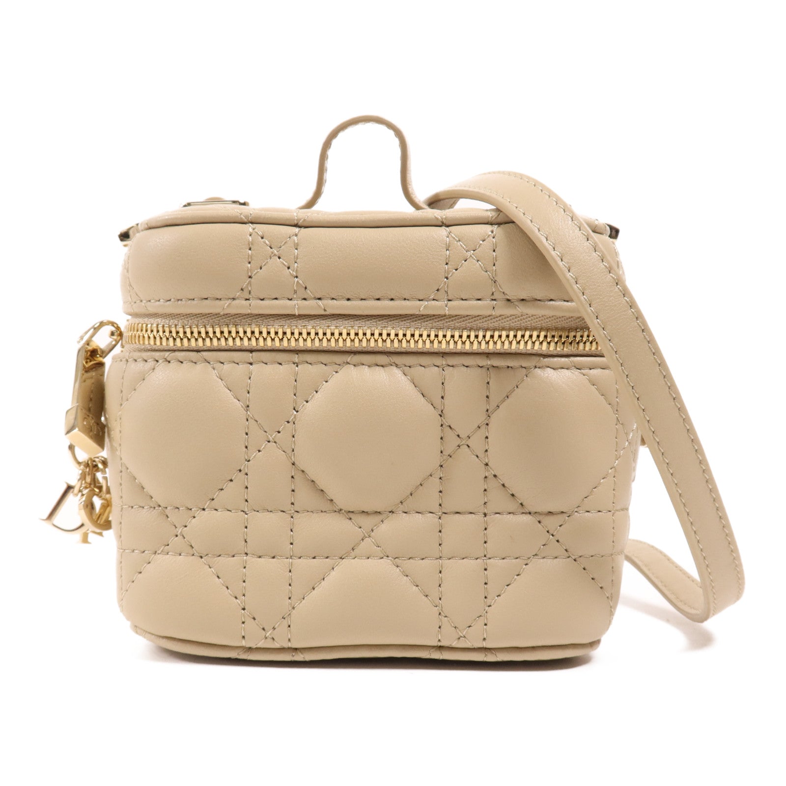 Dior 牛皮皮革Micro Vanity Case金扣手挽肩背兩用袋