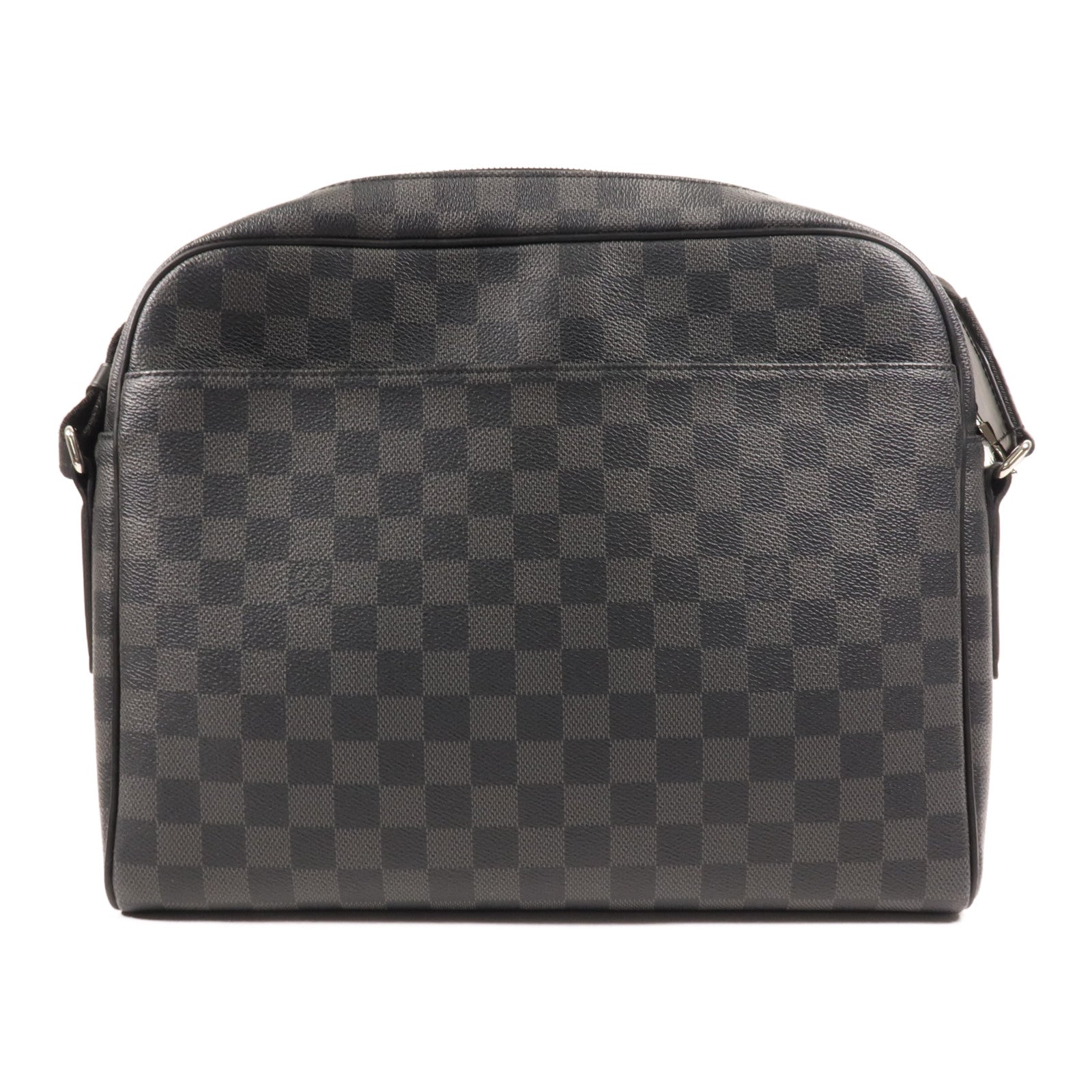 LOUIS VUITTON Damier Graphite Dayton MM銀扣肩背袋