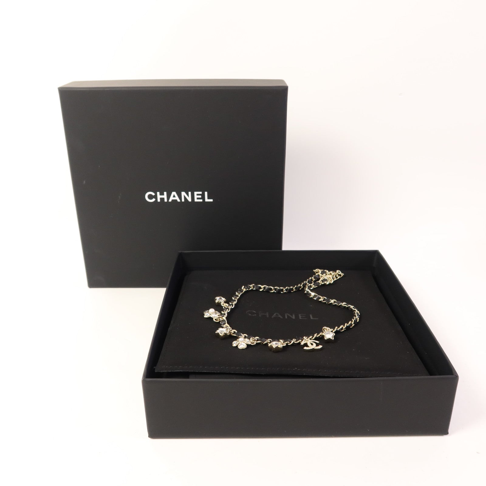 CHANEL 金屬/皮革Necklace項鍊