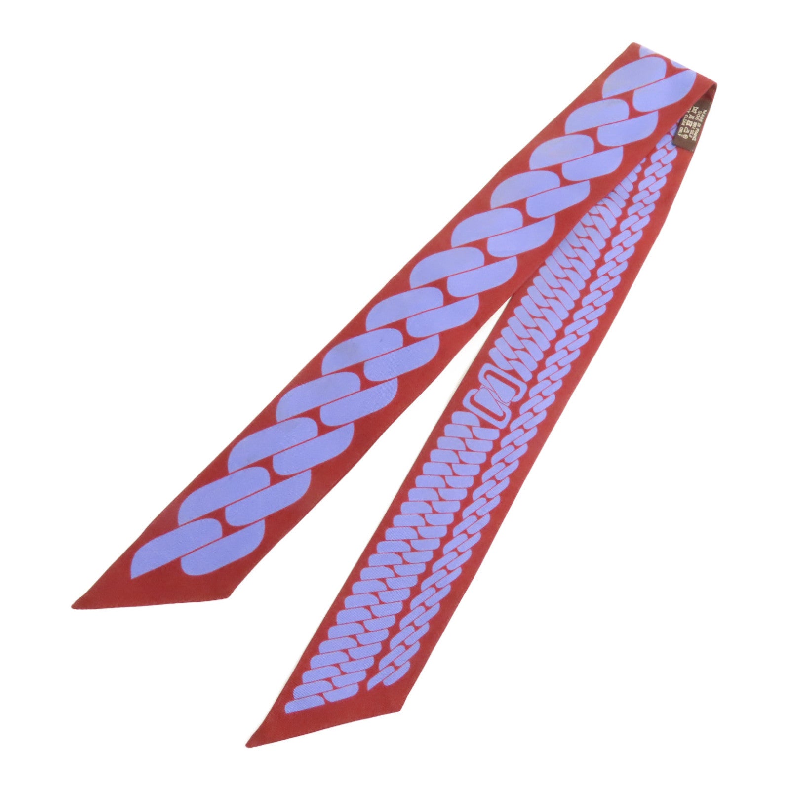 HERMES Twilly Scarf Scarves Silk Purple Red