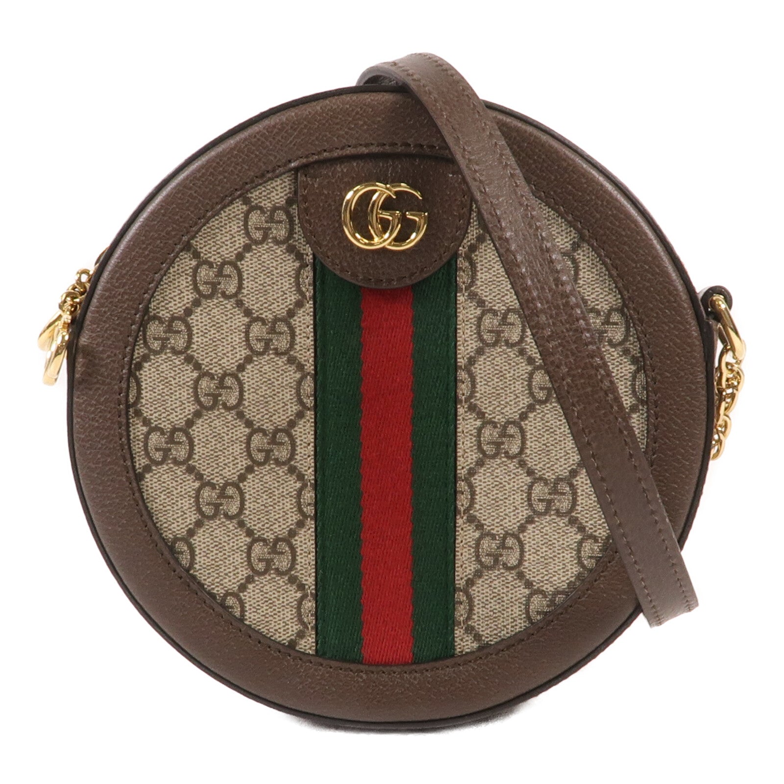 GUCCI 塗層帆布Ophidia GG Mini金扣鏈帶肩背袋