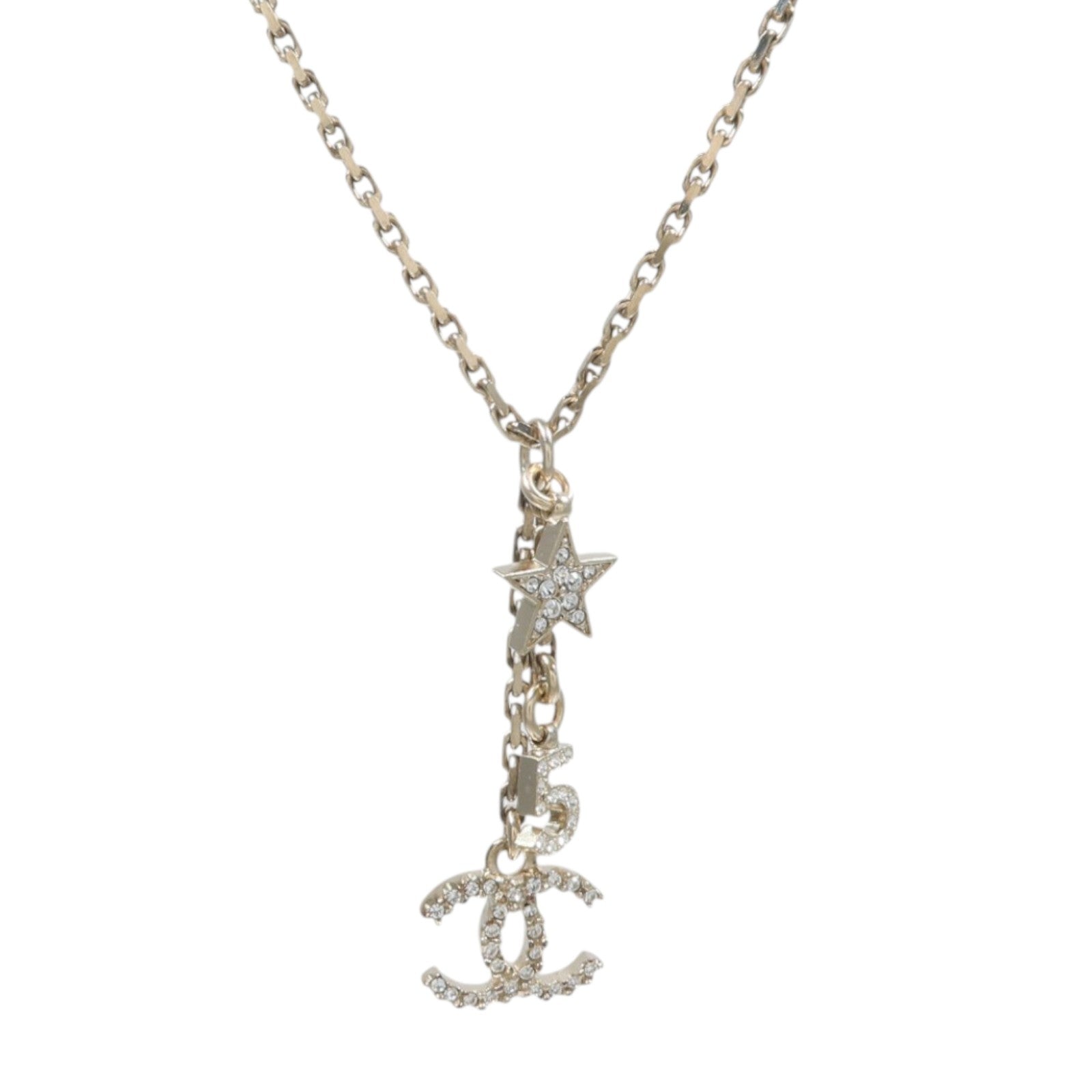 CHANEL 金屬No.5 Star Pendant Nacklace項鍊