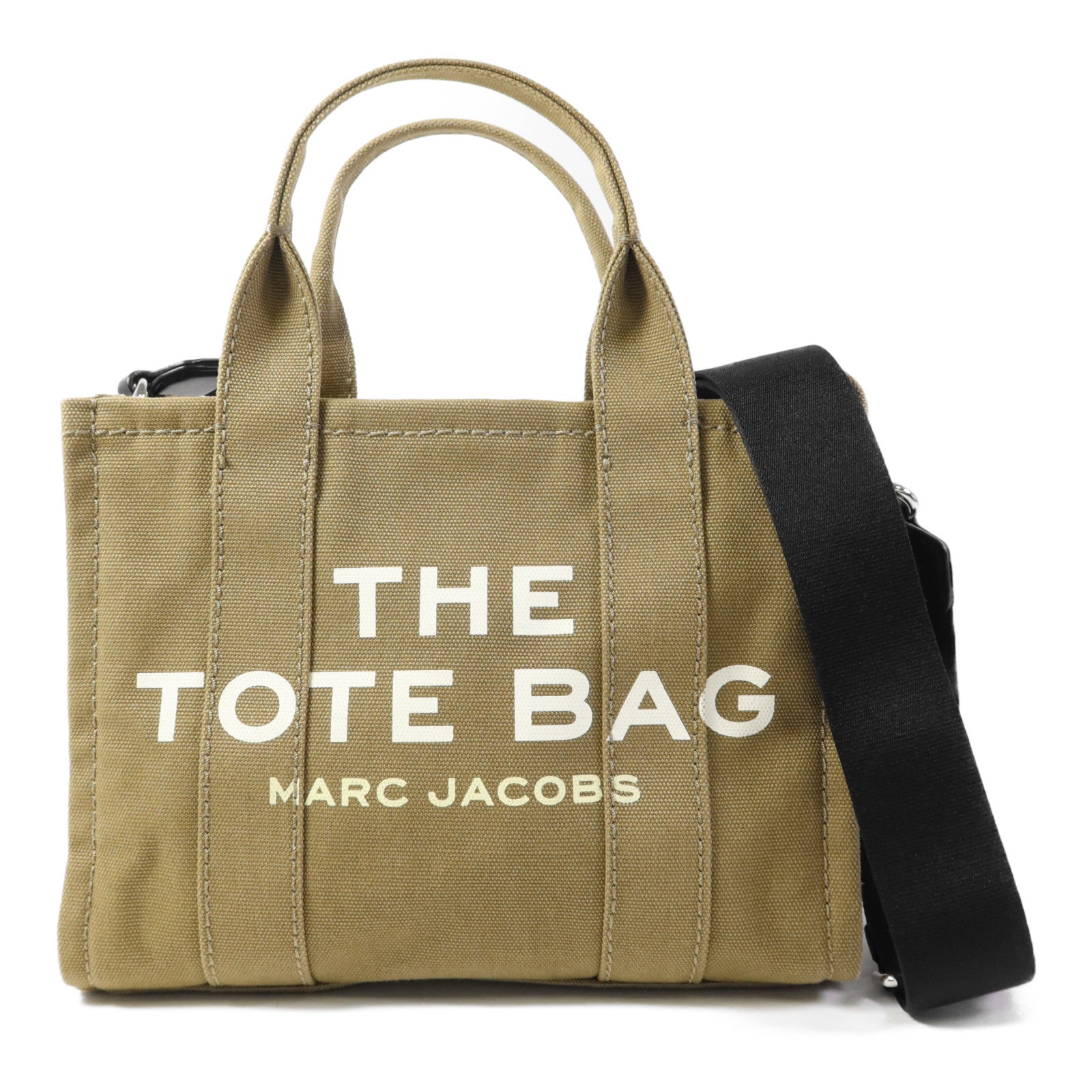 MARC JACOBS 帆布2 Way Shoulder Bag銀扣手挽肩背兩用袋