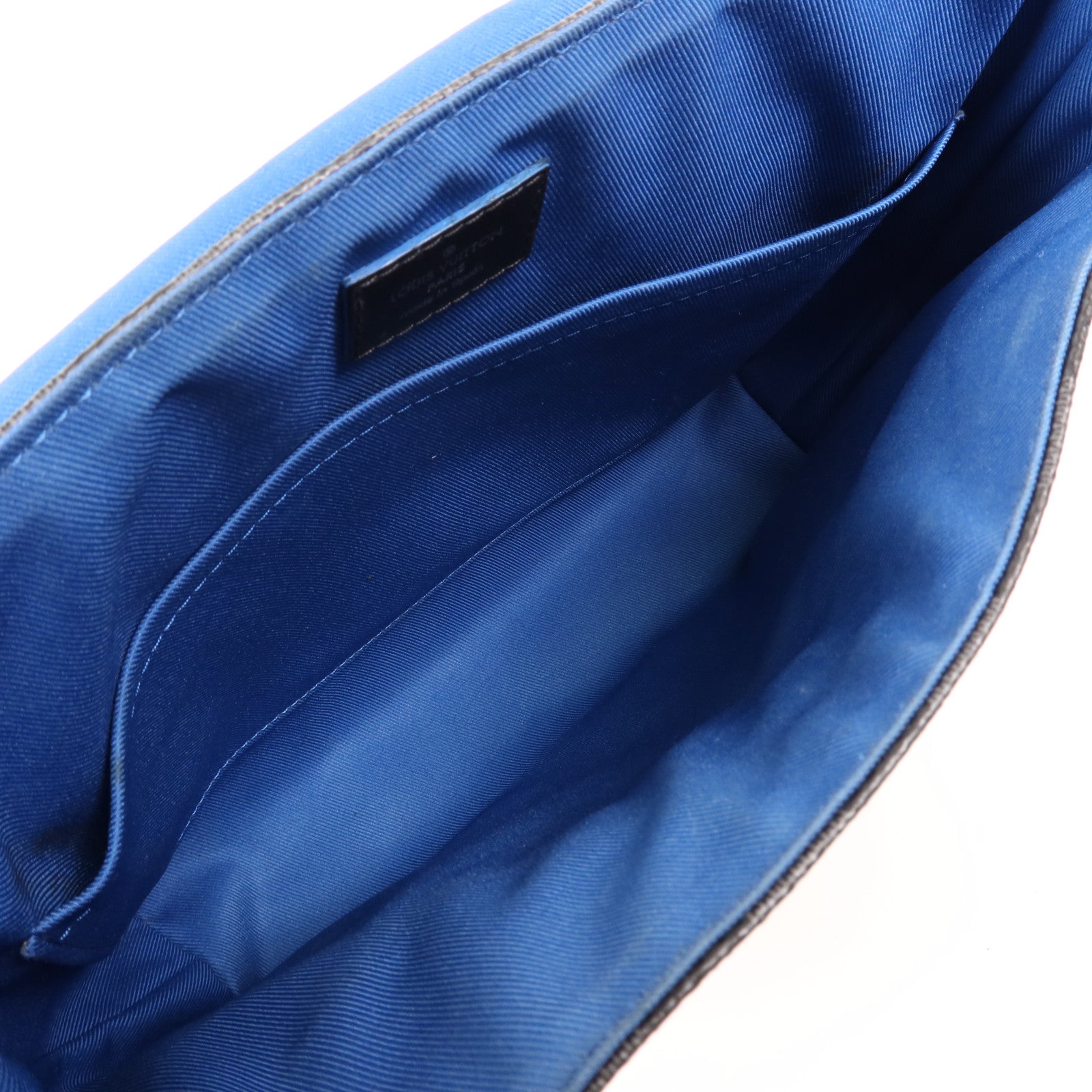 LOUIS VUITTON Damier Graphite District PM銀扣肩背袋