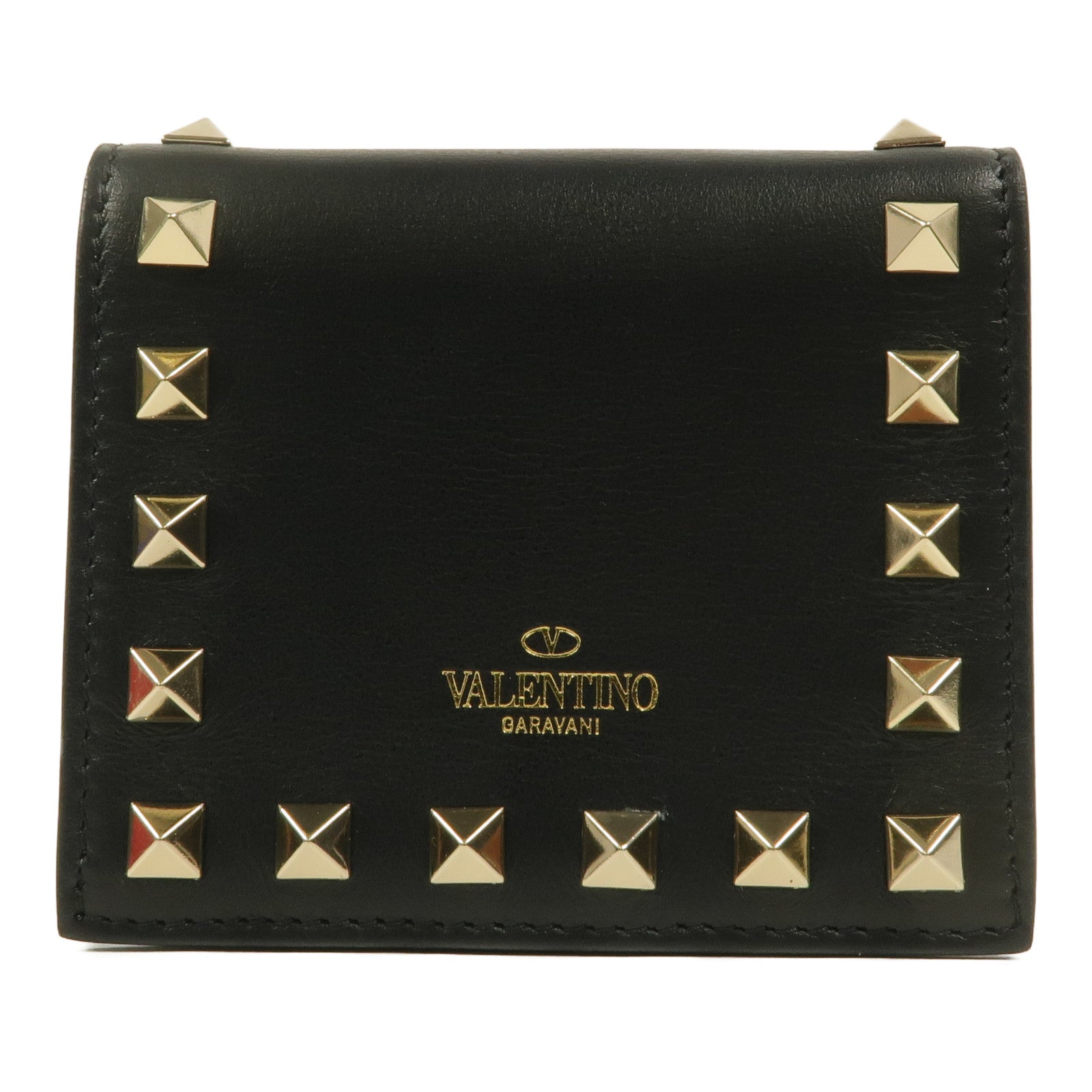 Valentino 牛皮皮革Rockstud Card Case卡片套