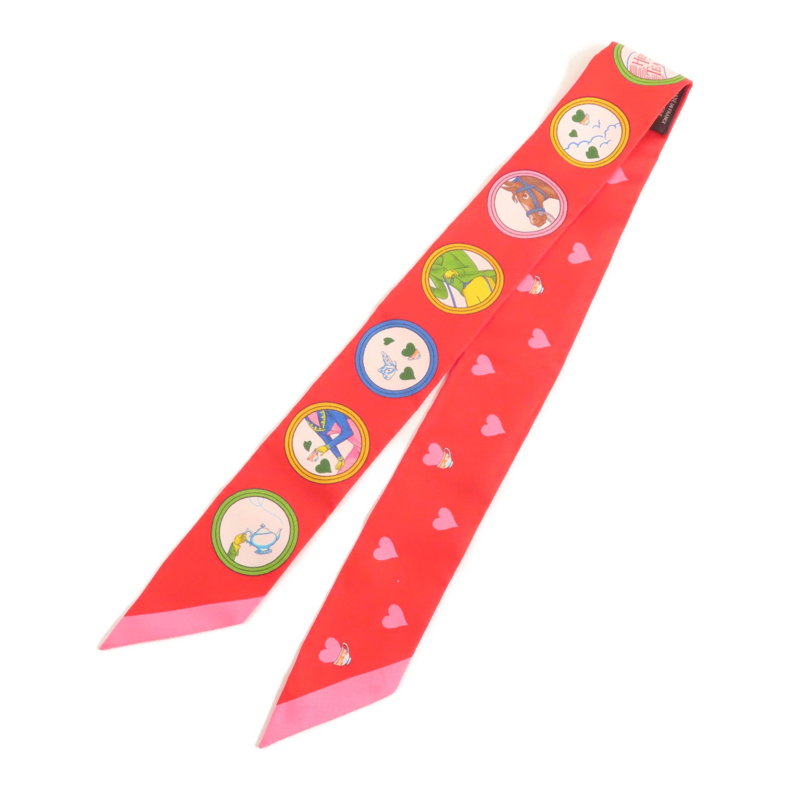 HERMES 【激減優惠】絲質Twilly絲巾