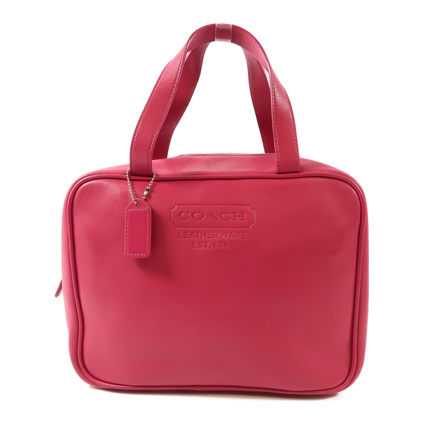 COACH SHW Handbag Calfskin Leather Pink